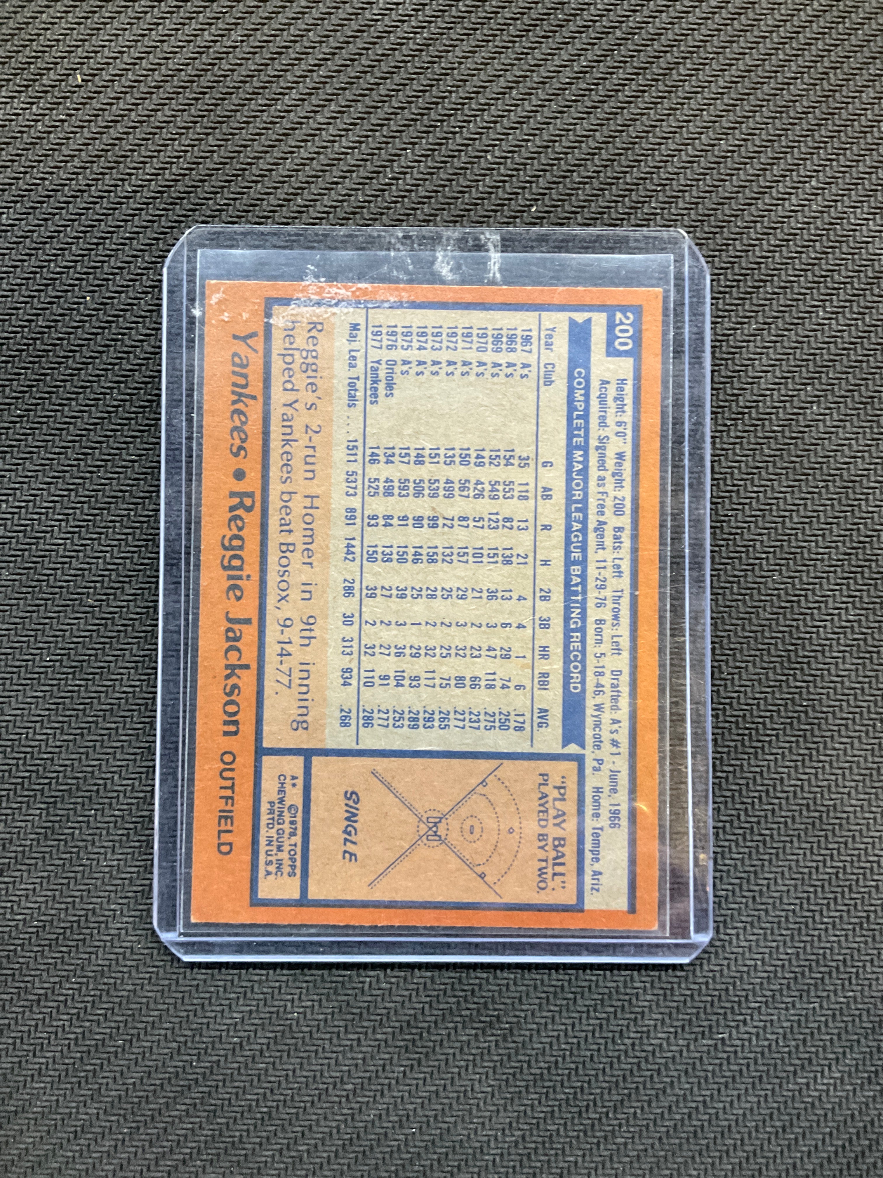 1978 Topps Reggie Jackson #200 Yankees