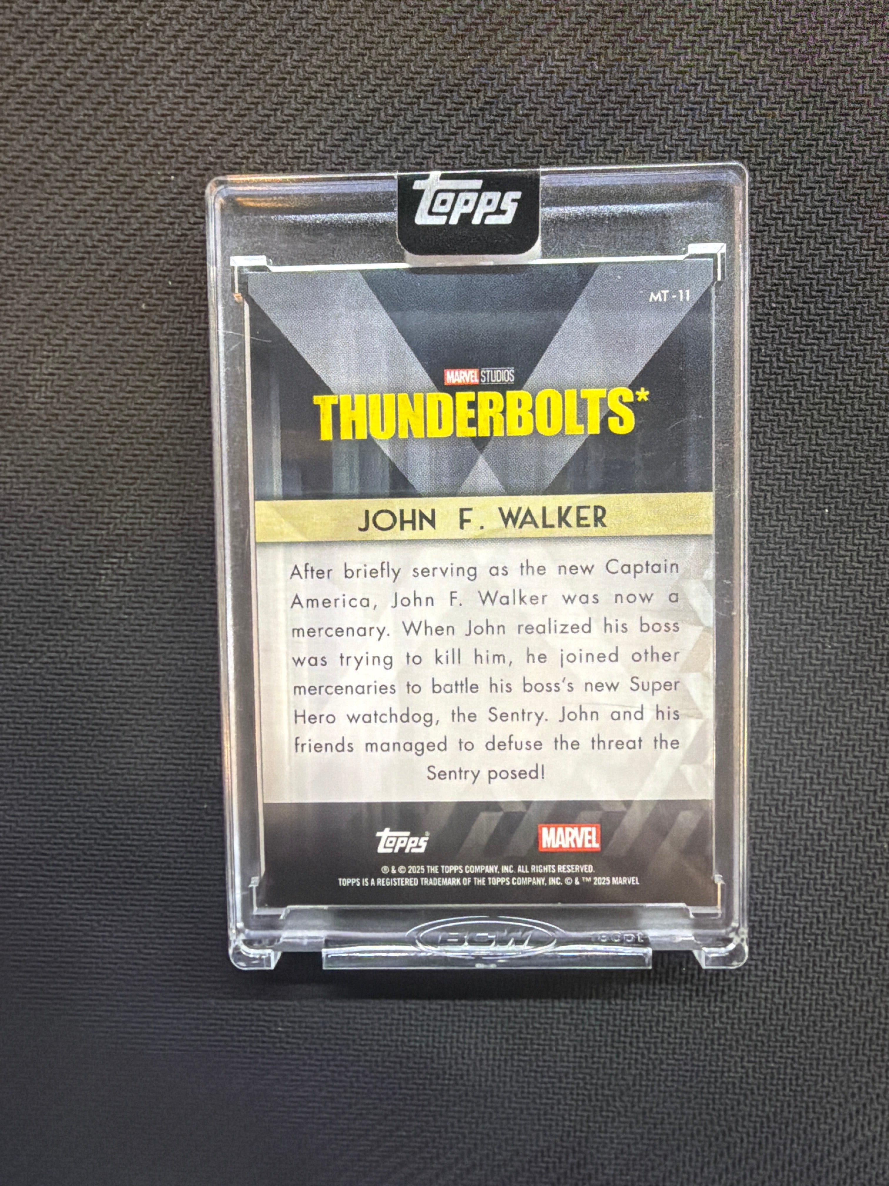 2025 Topps Marvel Collector John F. Walker MT-11 Marvel Tomorrow /100