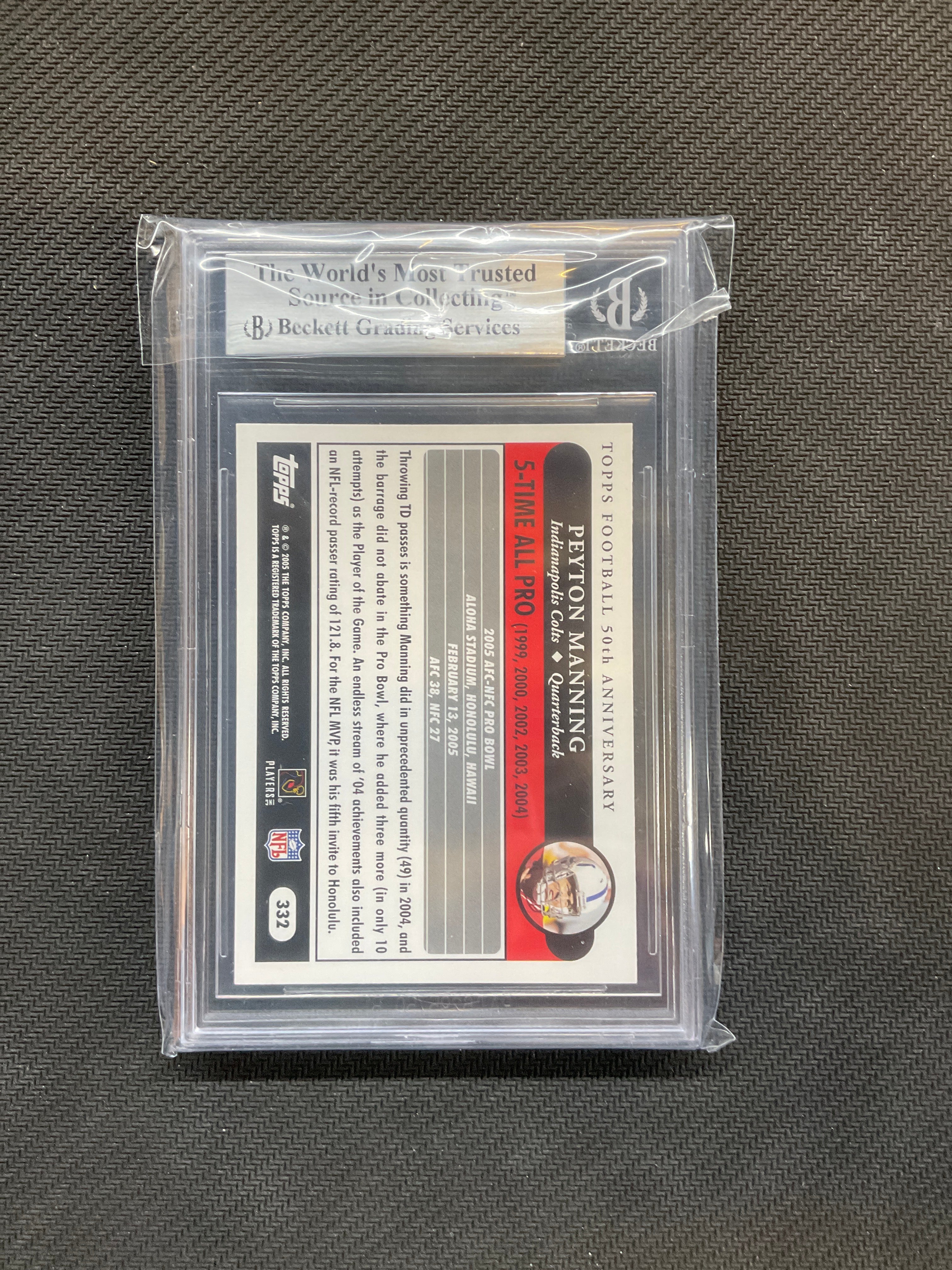 2005 Topps Peyton Manning BGS 9 All-Pro
