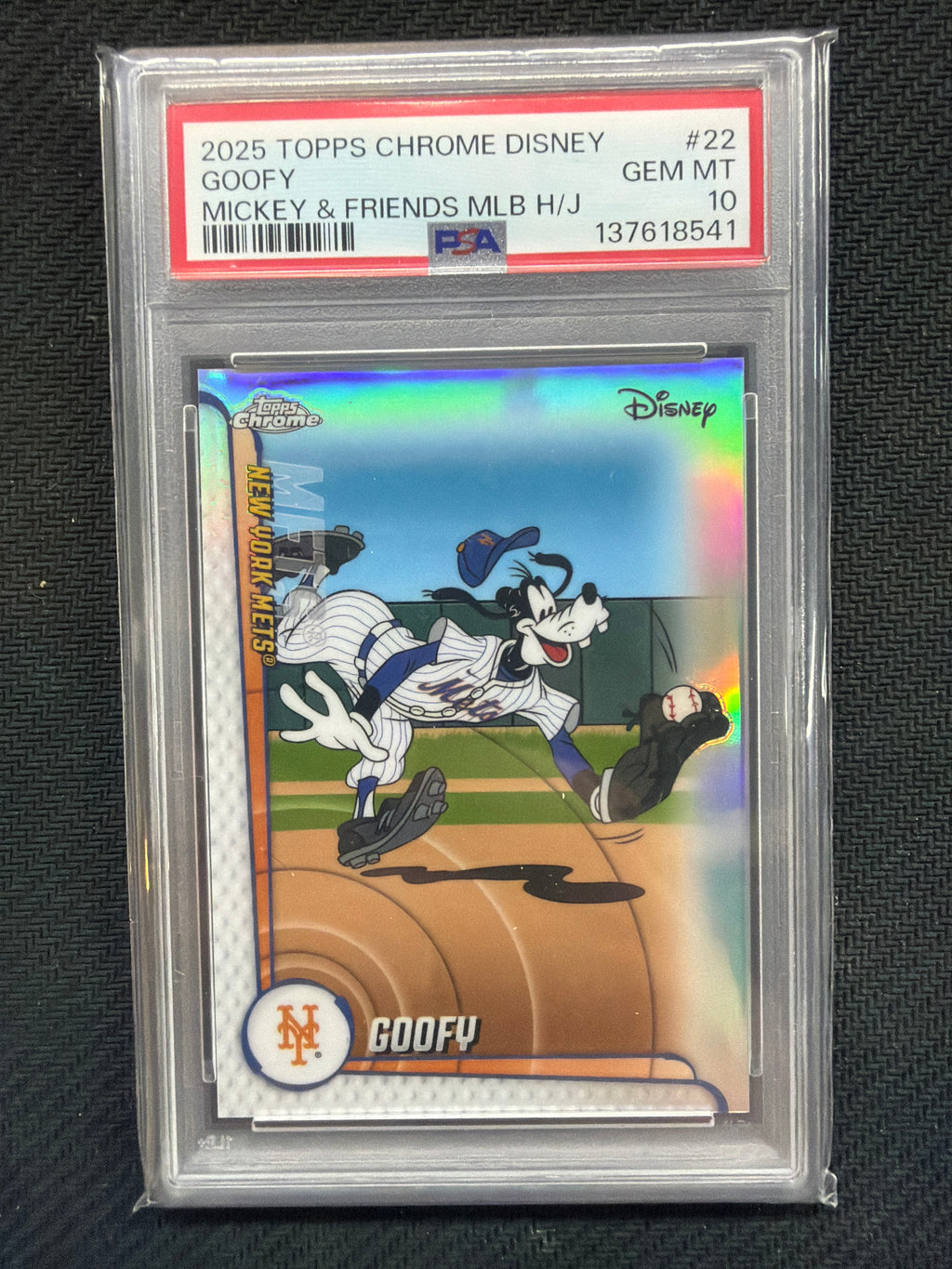 2025 Topps Chrome Disney Goofy Mickey & Friends Mets PSA 10