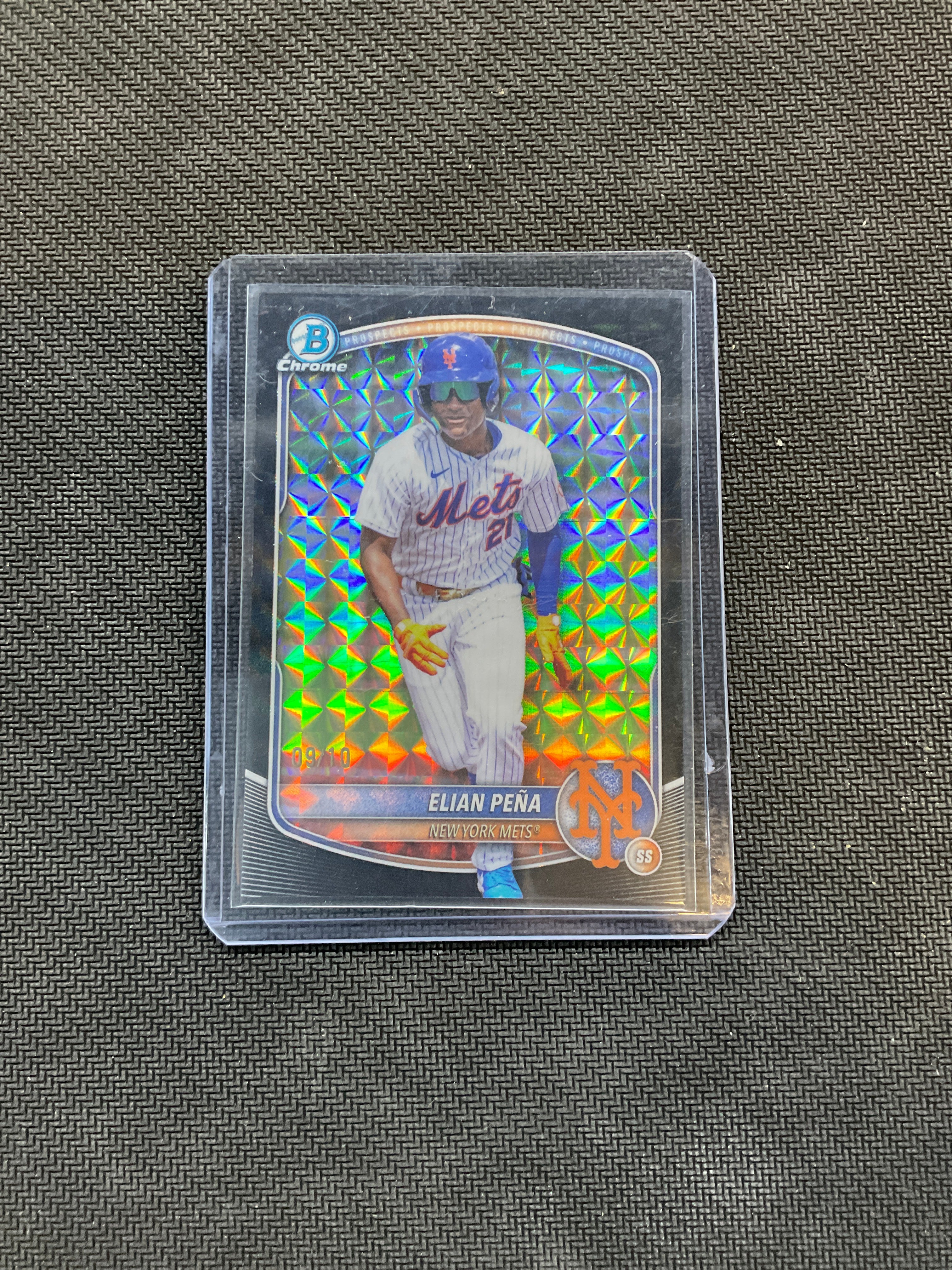 2025 Bowman Elian Pena Black Geometric /10 Mets
