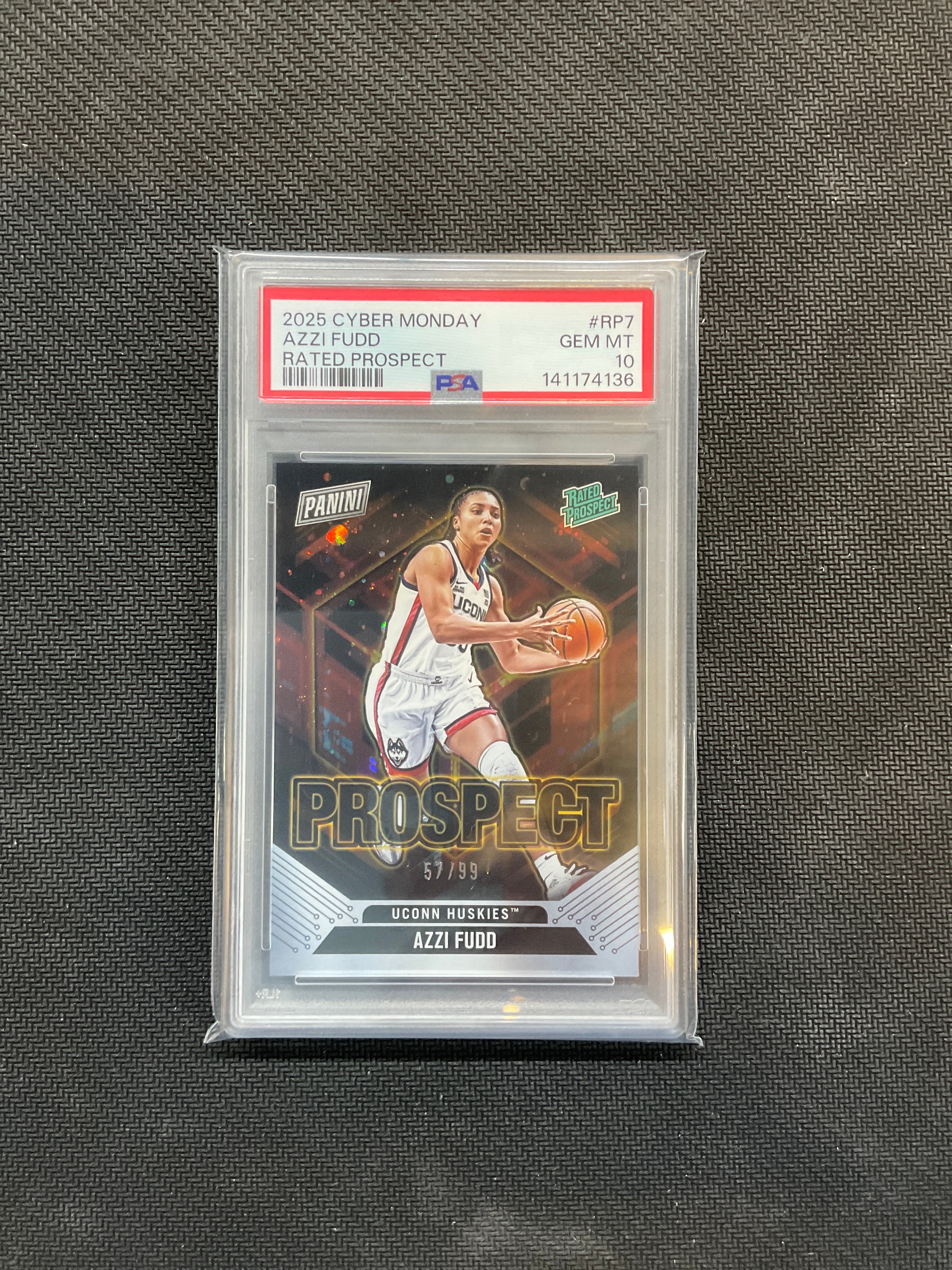 2025 Panini Cyber Monday Azzi Fudd /99 Rookie PSA 10 Uconn