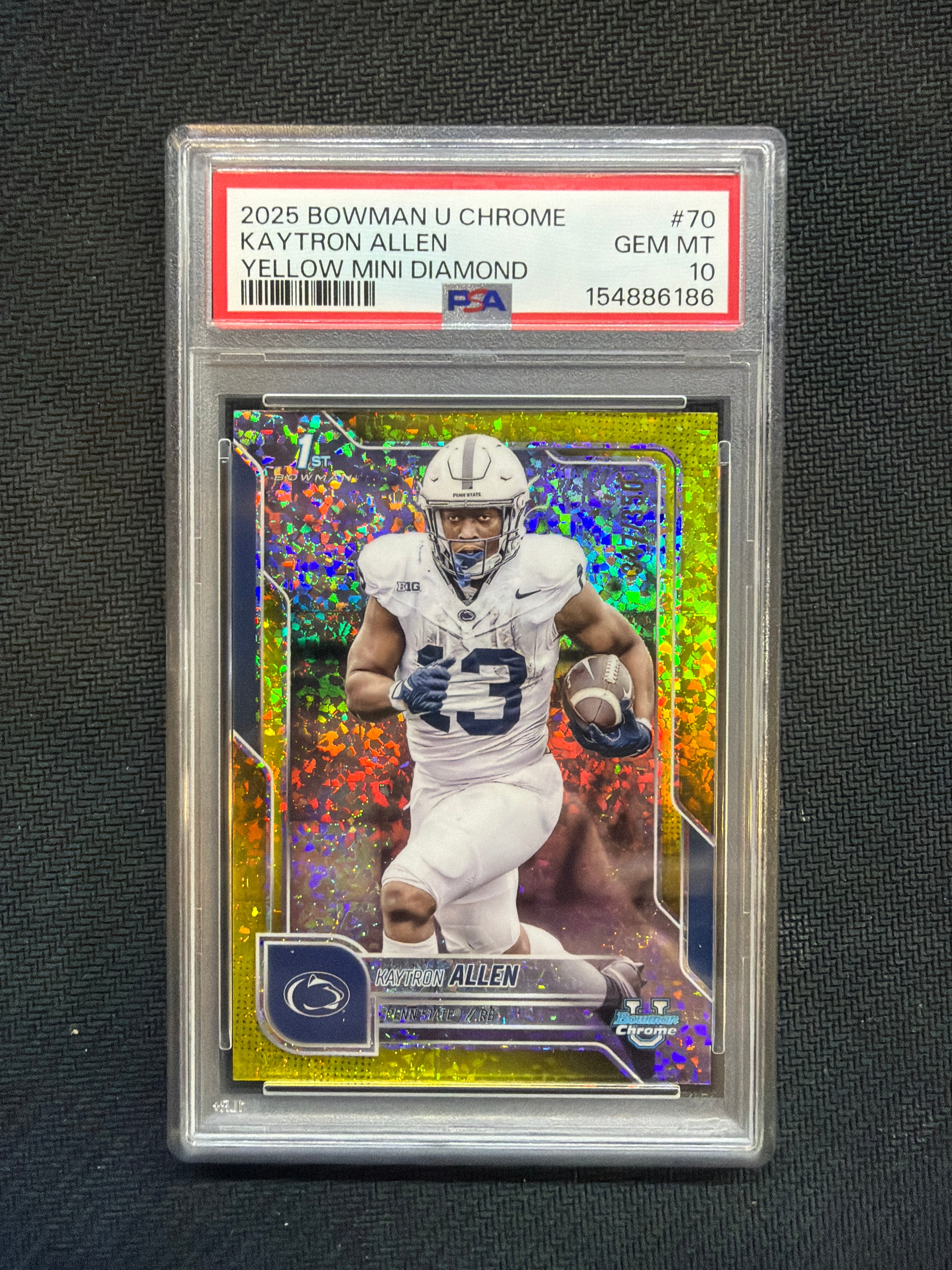 2025 Bowman U Chrome Kaytron Allen Yellow Mini Diamond /350 PSA 10