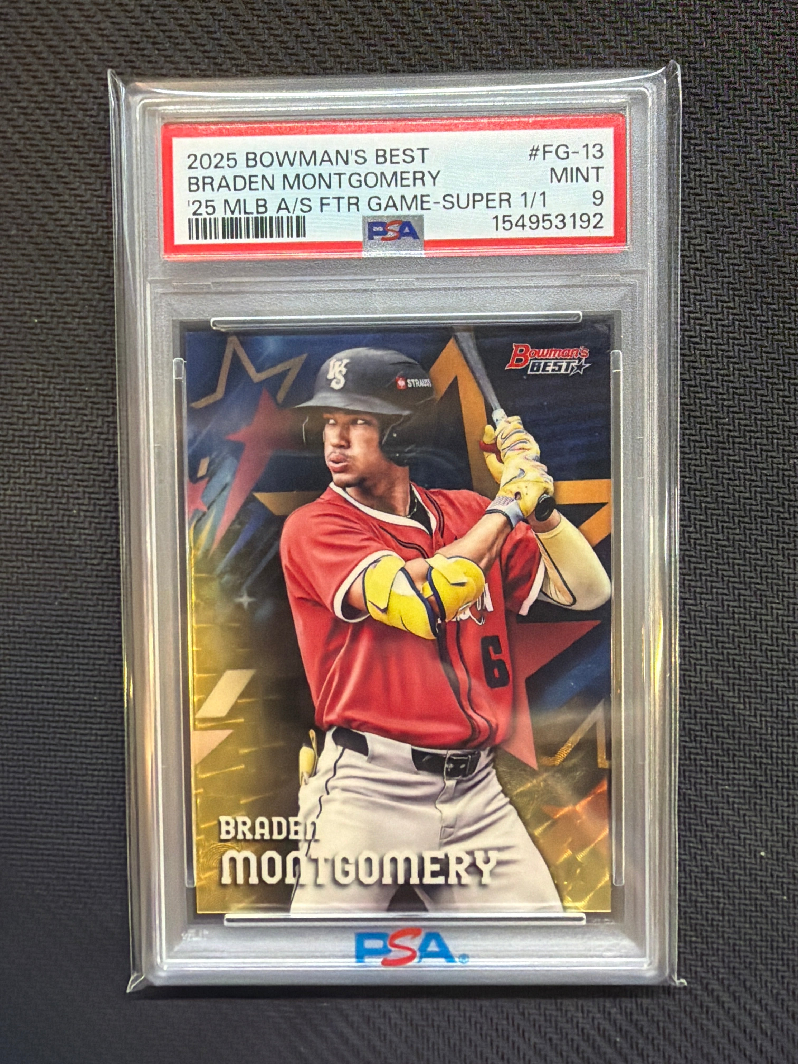 2025 Bowman's Best Braden Montgomery '25 MLB All Star Future Stars Game Super 1/1 PSA 9