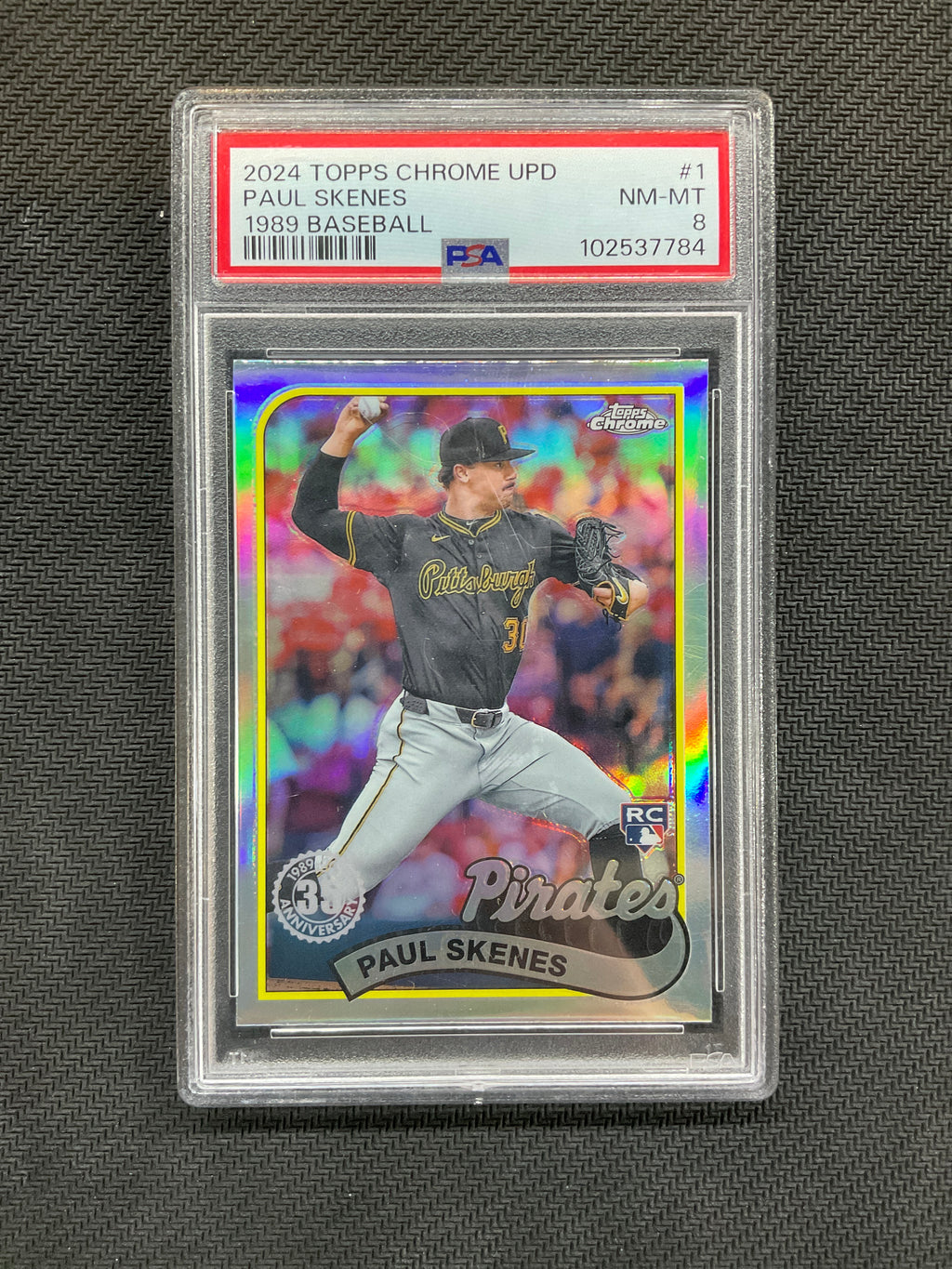 2024 Topps Chrome Update Paul Skenes Rookie Refractor 89 PSA 8
