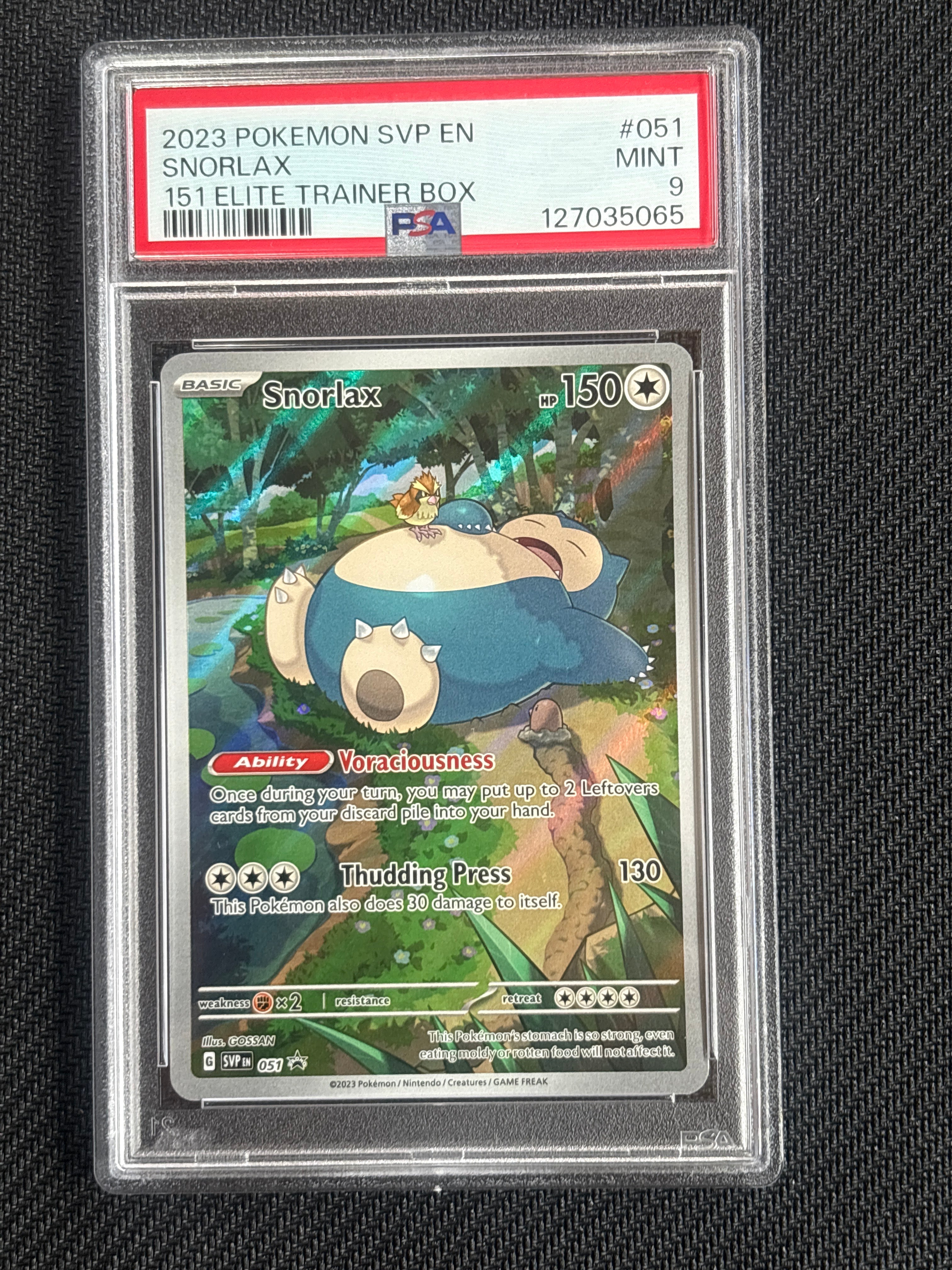 2023 Snorlax Promo 051 PSA 9