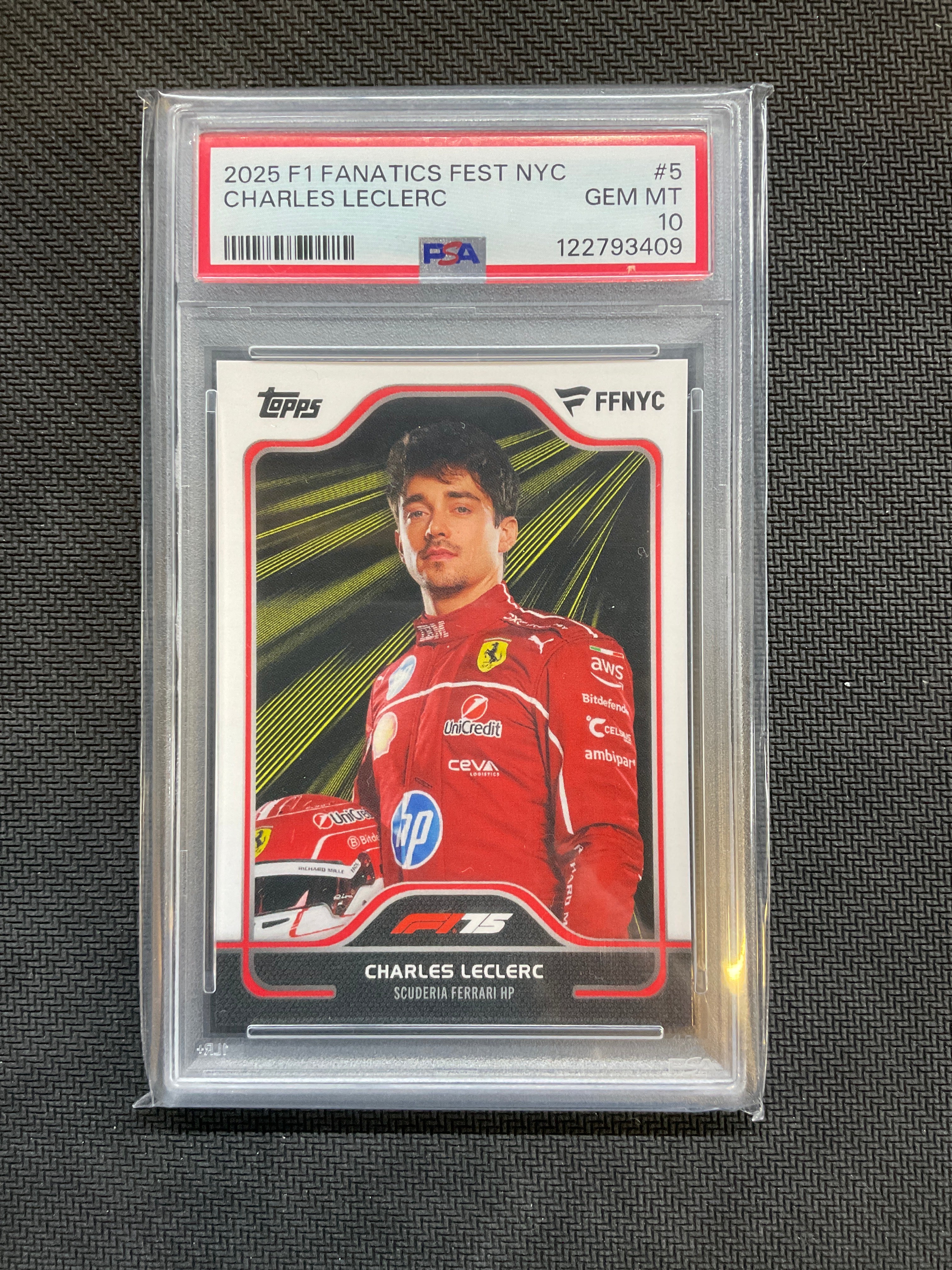 2025 Topps F1 Fanatics Fest Charles Leclerc #5 PSA 10 Ferrari