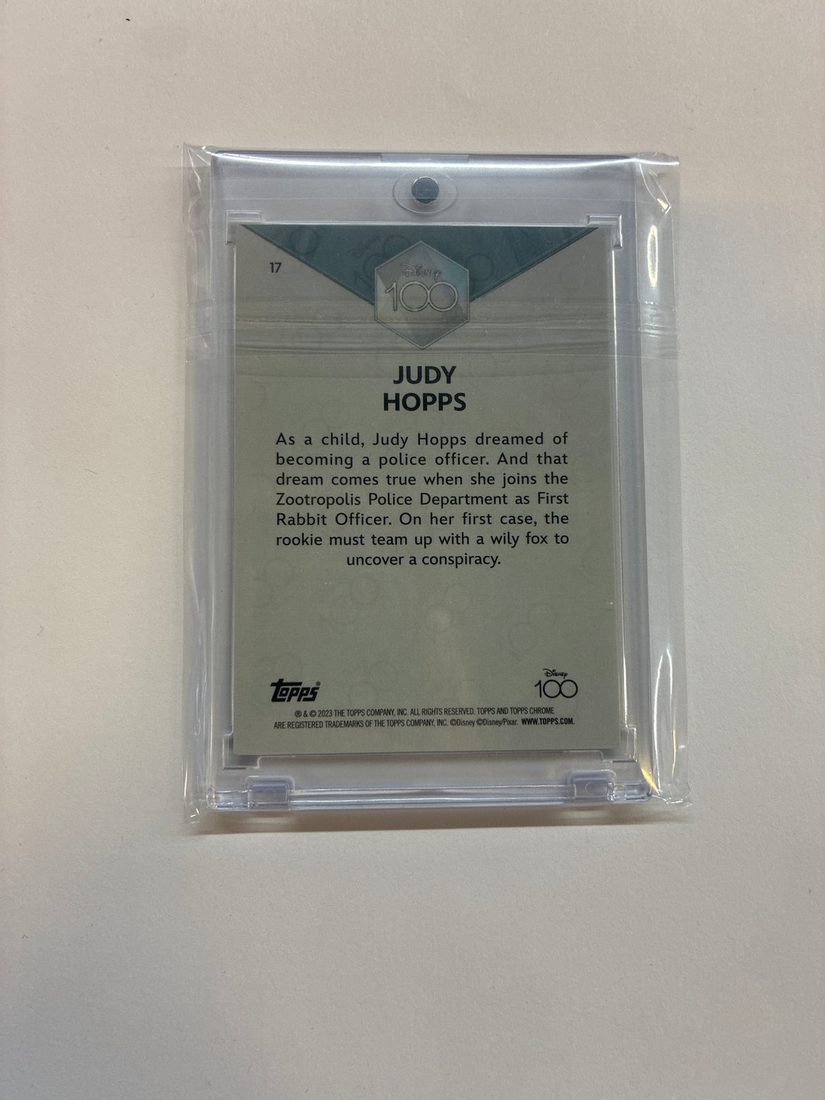 2023 Topps Chrome Disney 100 Judy Hopps Green Refractor /99