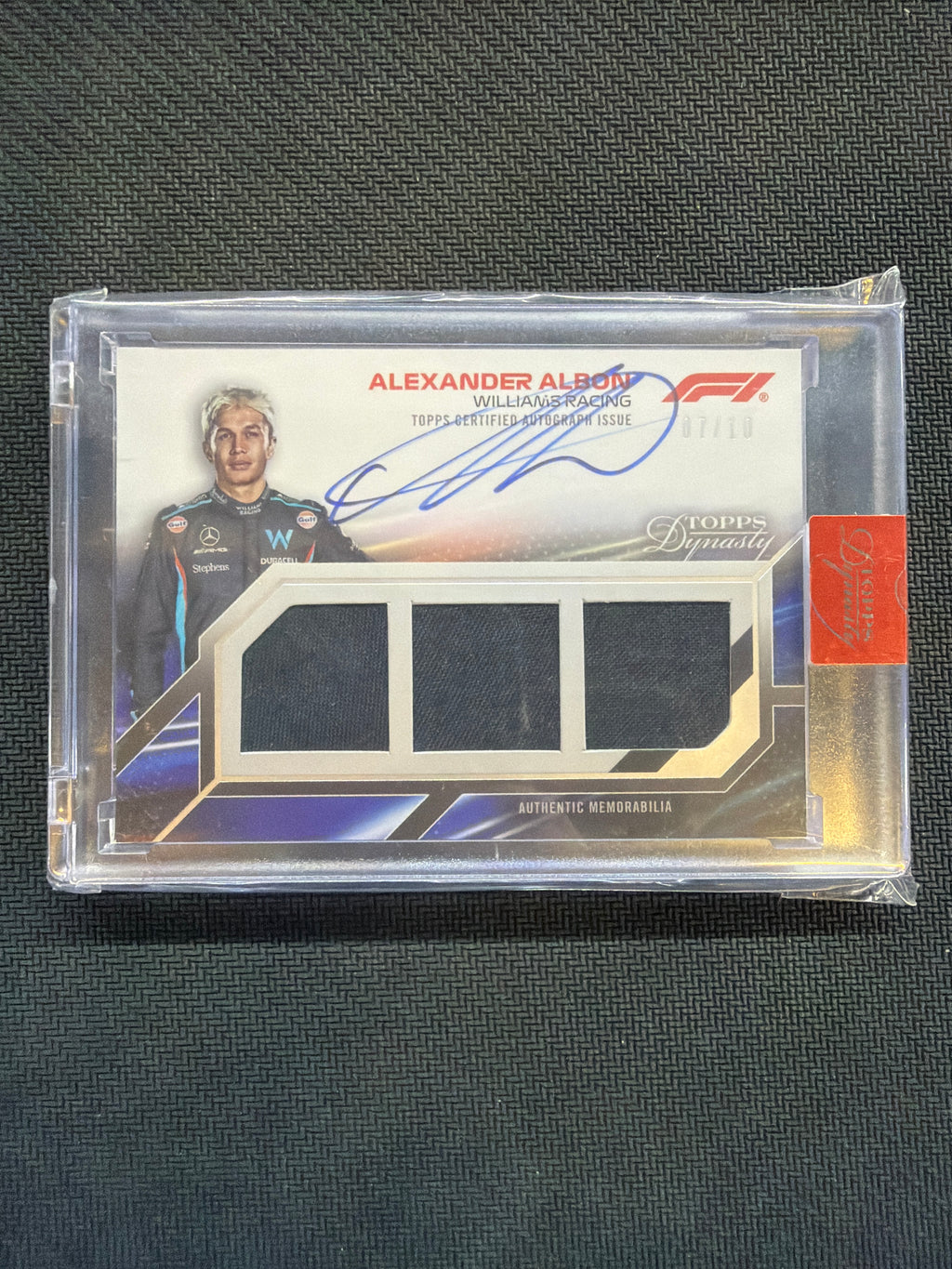 2023 Topps Dynasty Alexander Albon Patch Auto /10 Williams