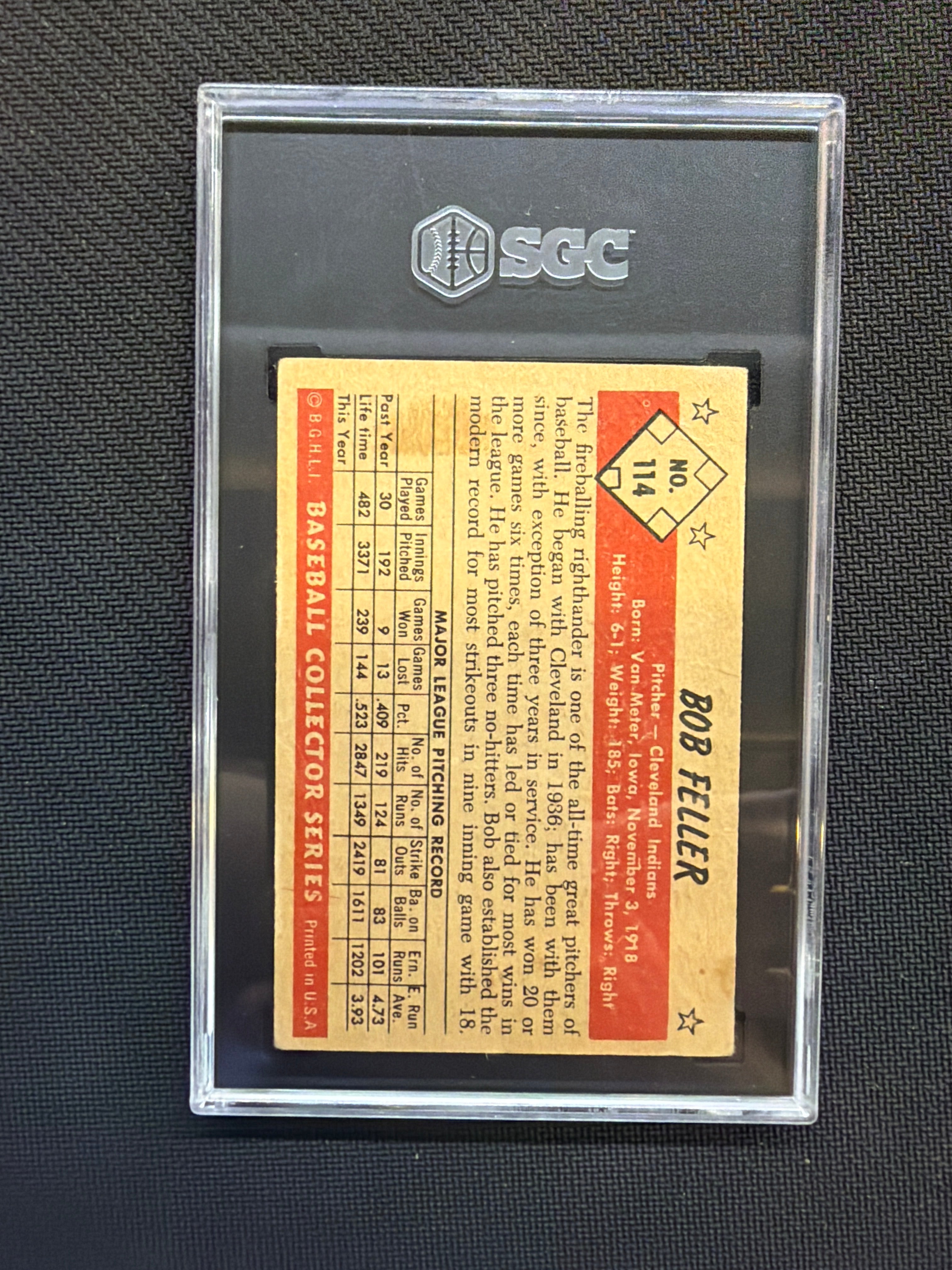 1953 Bowman Color Bob Feller SGC 2