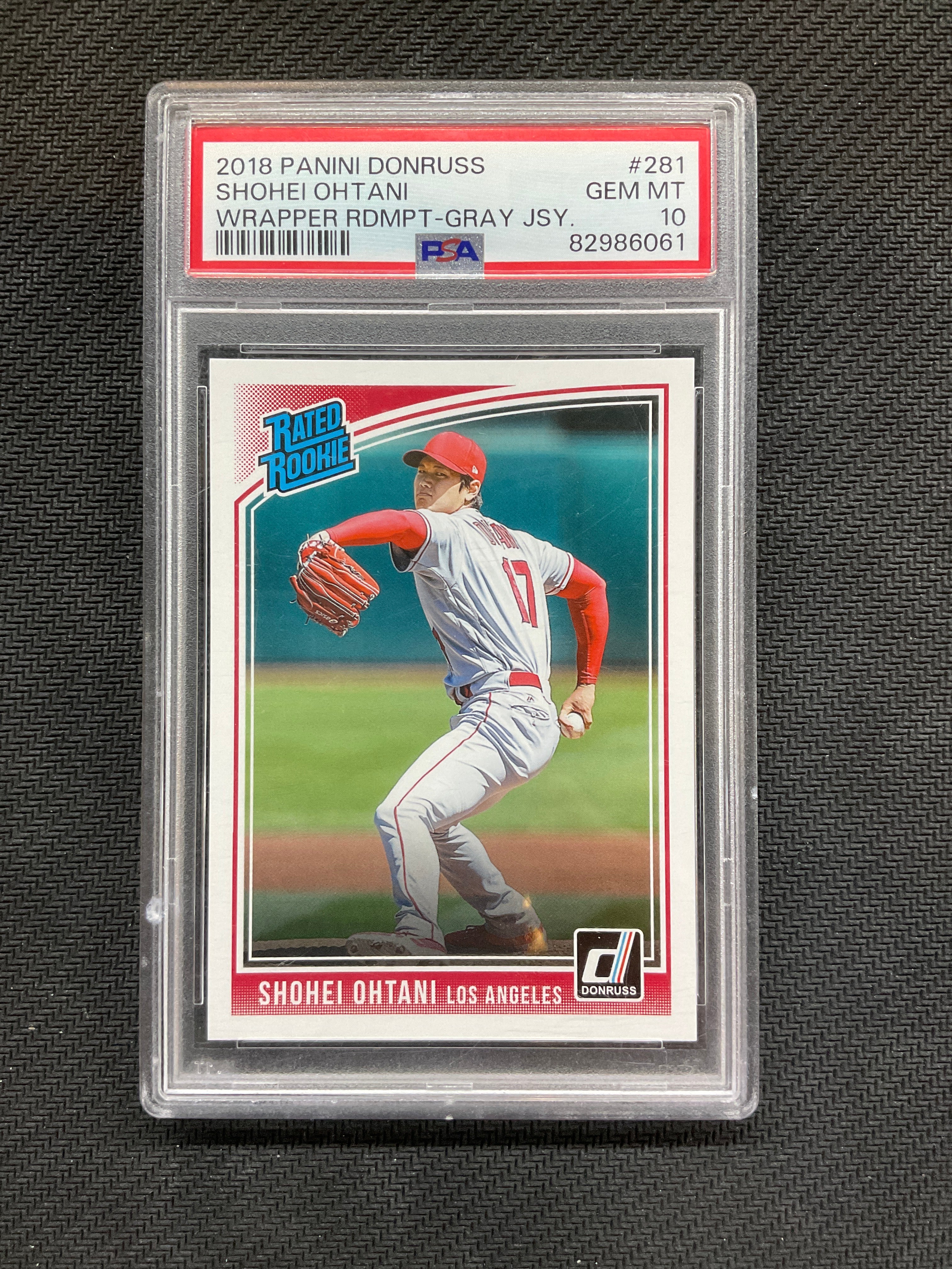 2018 Donruss Shohei Ohtani Wrapper Redemption #281 PSA 10 Rookie