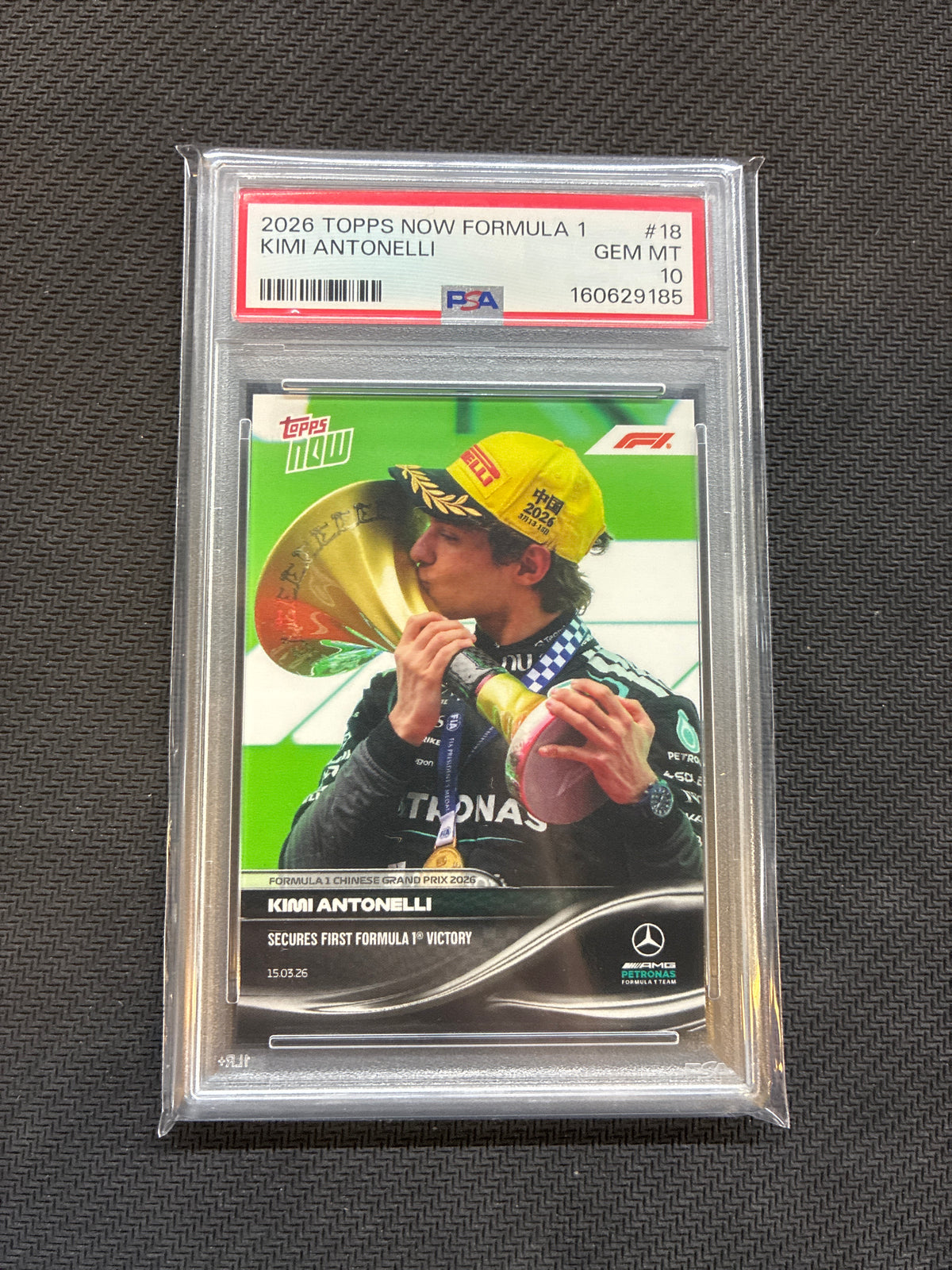2026 Topps Now Formula 1 Kimi Antonelli #18 PSA 10 185