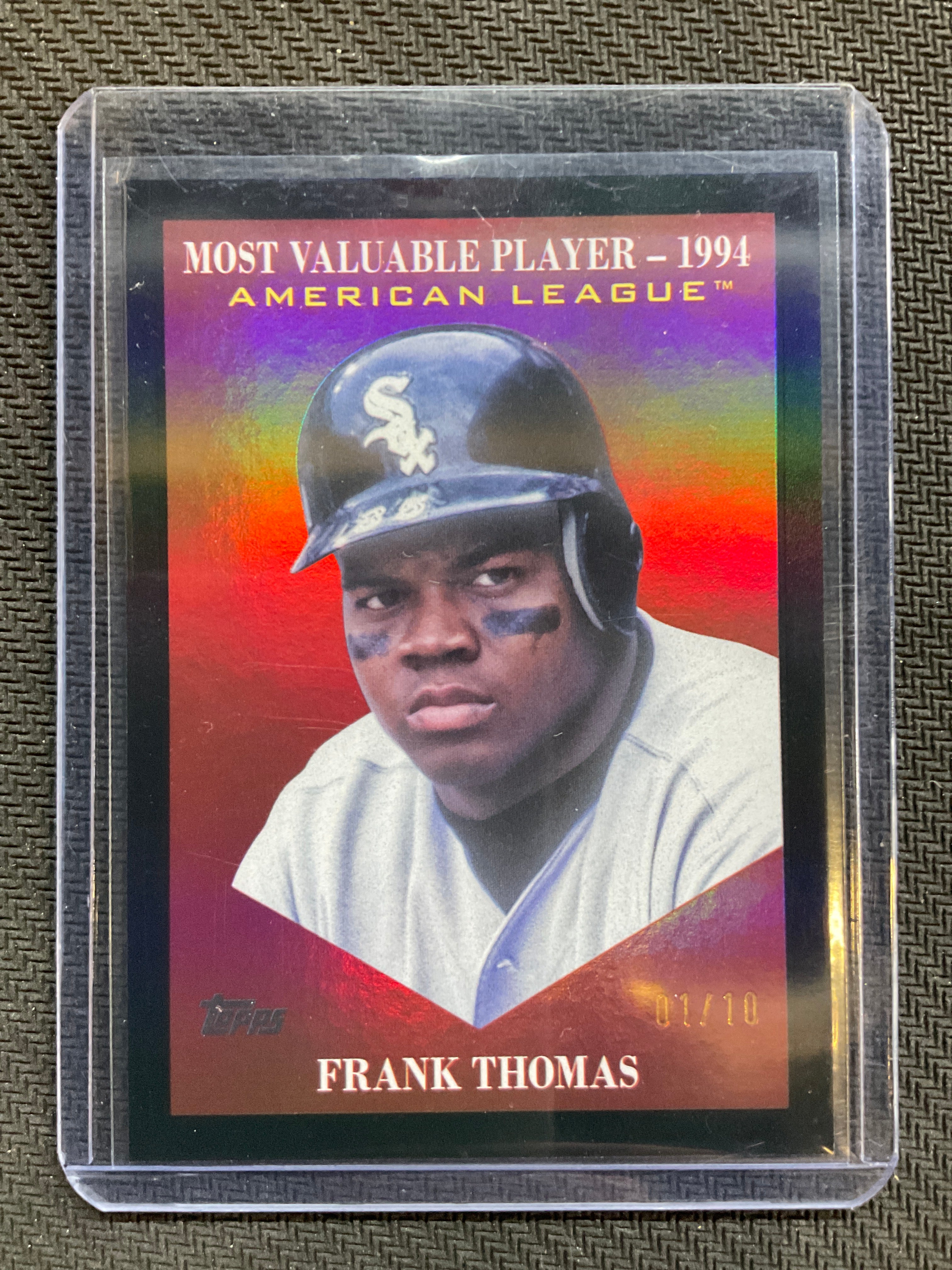 2025 Topps Frank Thomas 1994 American League Most Valuable Player Black /10 White Sox