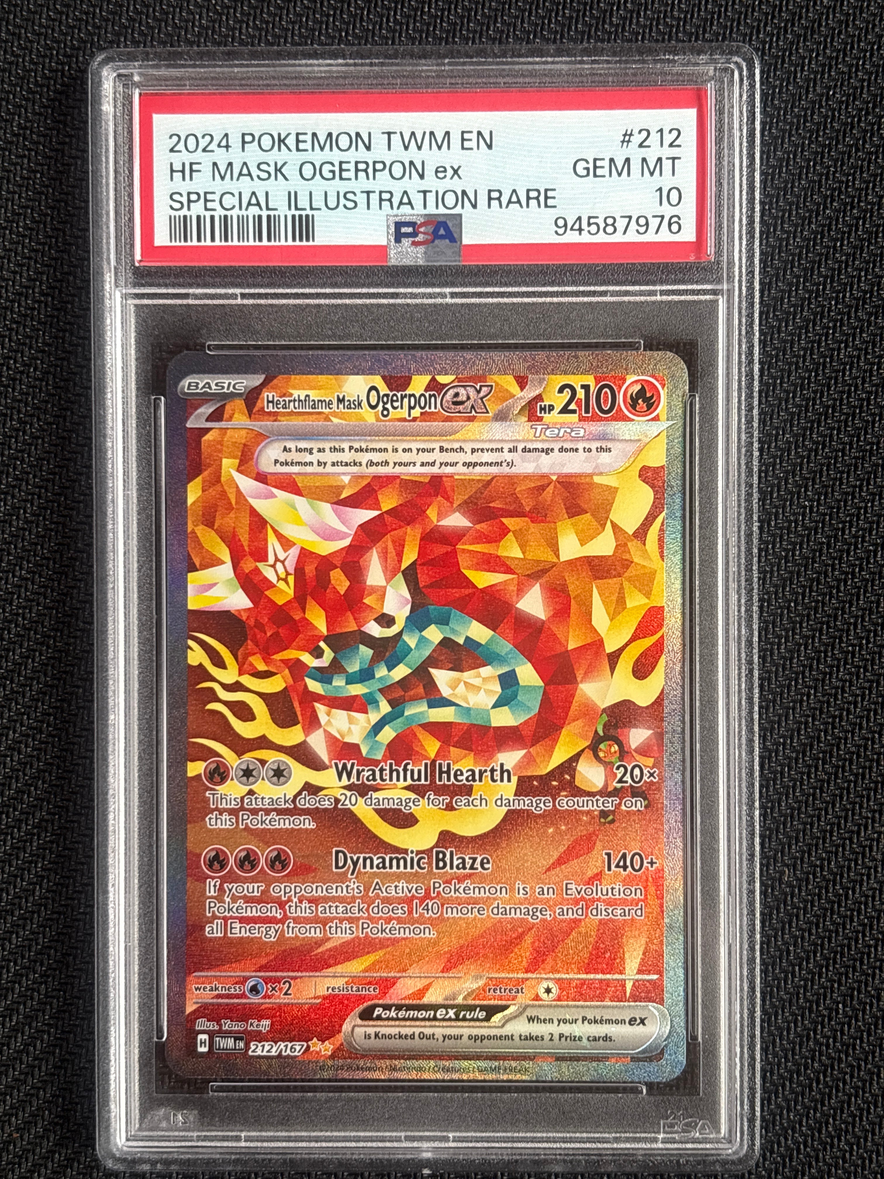 2024 Hearthflame Mask Ogerpon ex 212 PSA 10