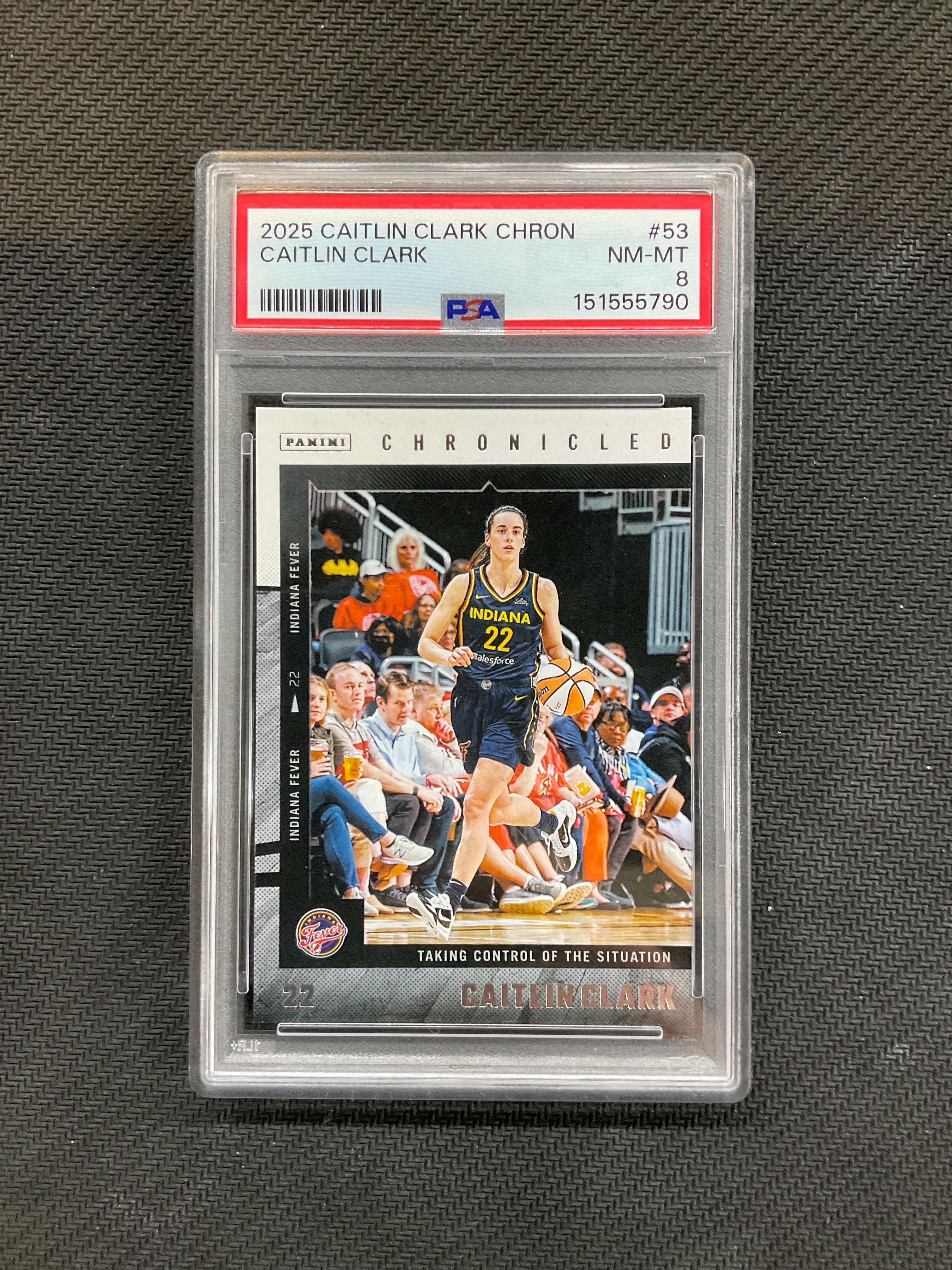 2025 Panini Caitlin Clark Chronicles Taking Control #53 PSA 8 790