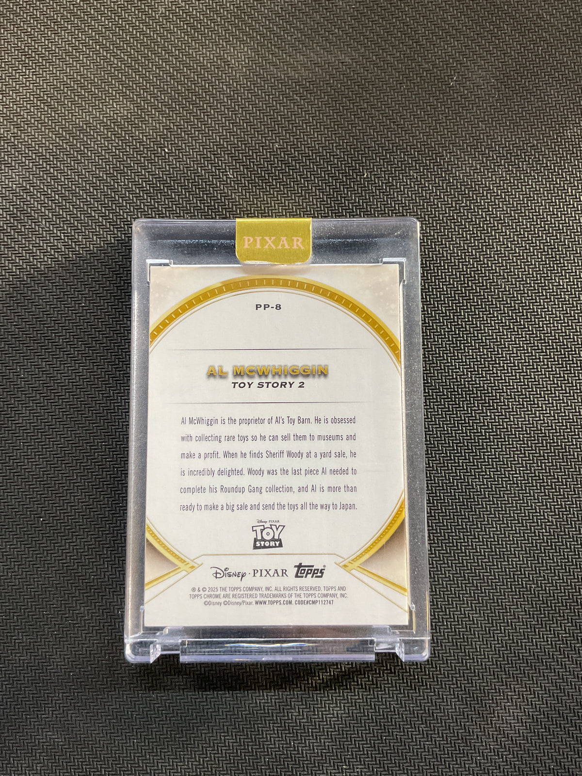 2025 Topps Pixar Al McWhiggin Perfection Sealed /15