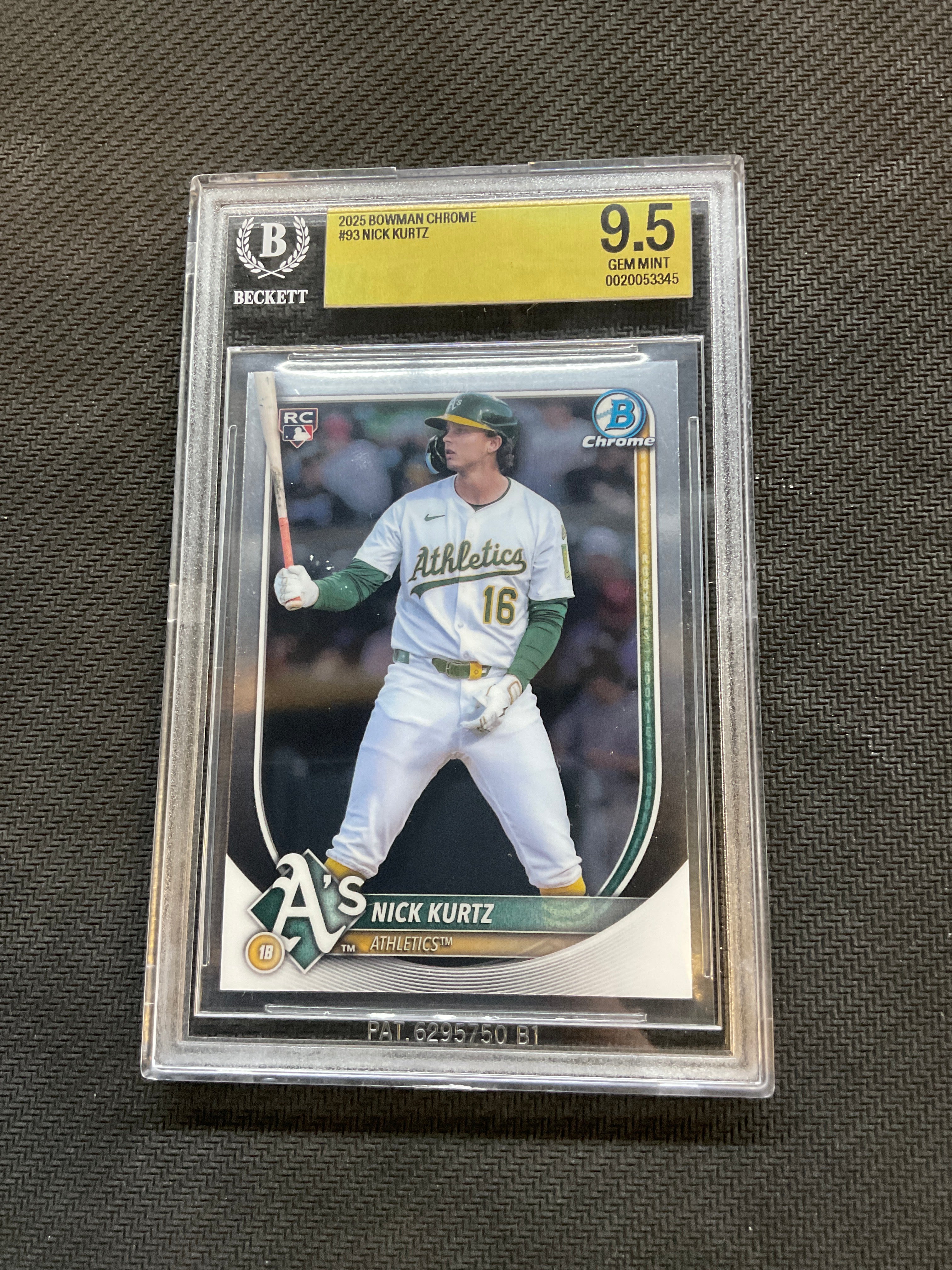 2025 Bowman Chrome Nick Kurtz #93 Rookie BGS 9.5 A's