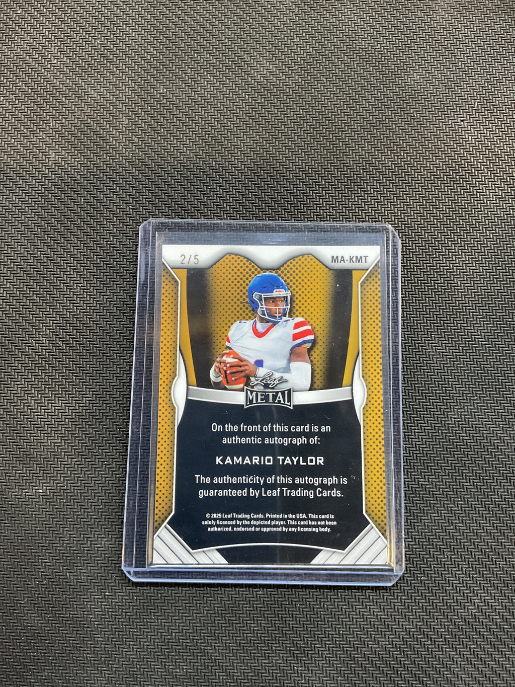 2025 Leaf Metal Kamario Taylor Auto Blue /5 Mississippi State