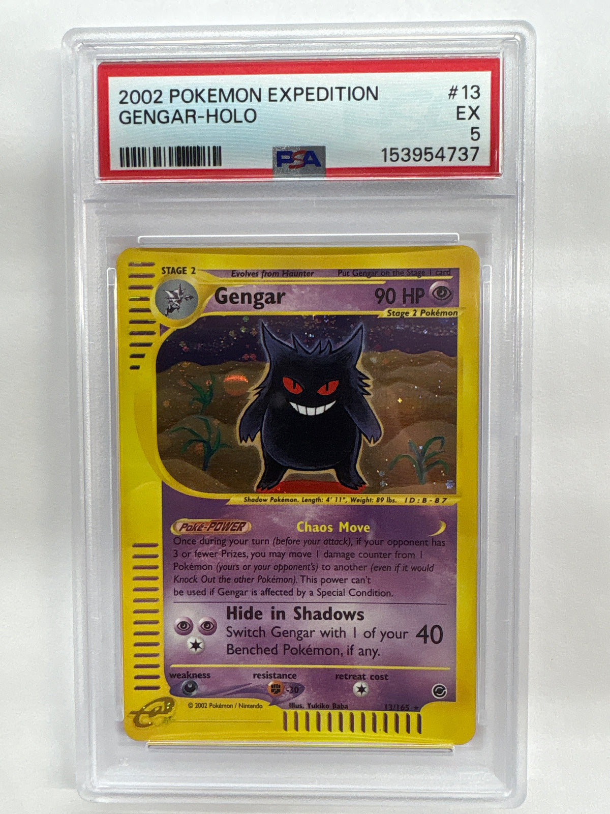 2002 Pokemon Expedition Gengar Holo PSA 5