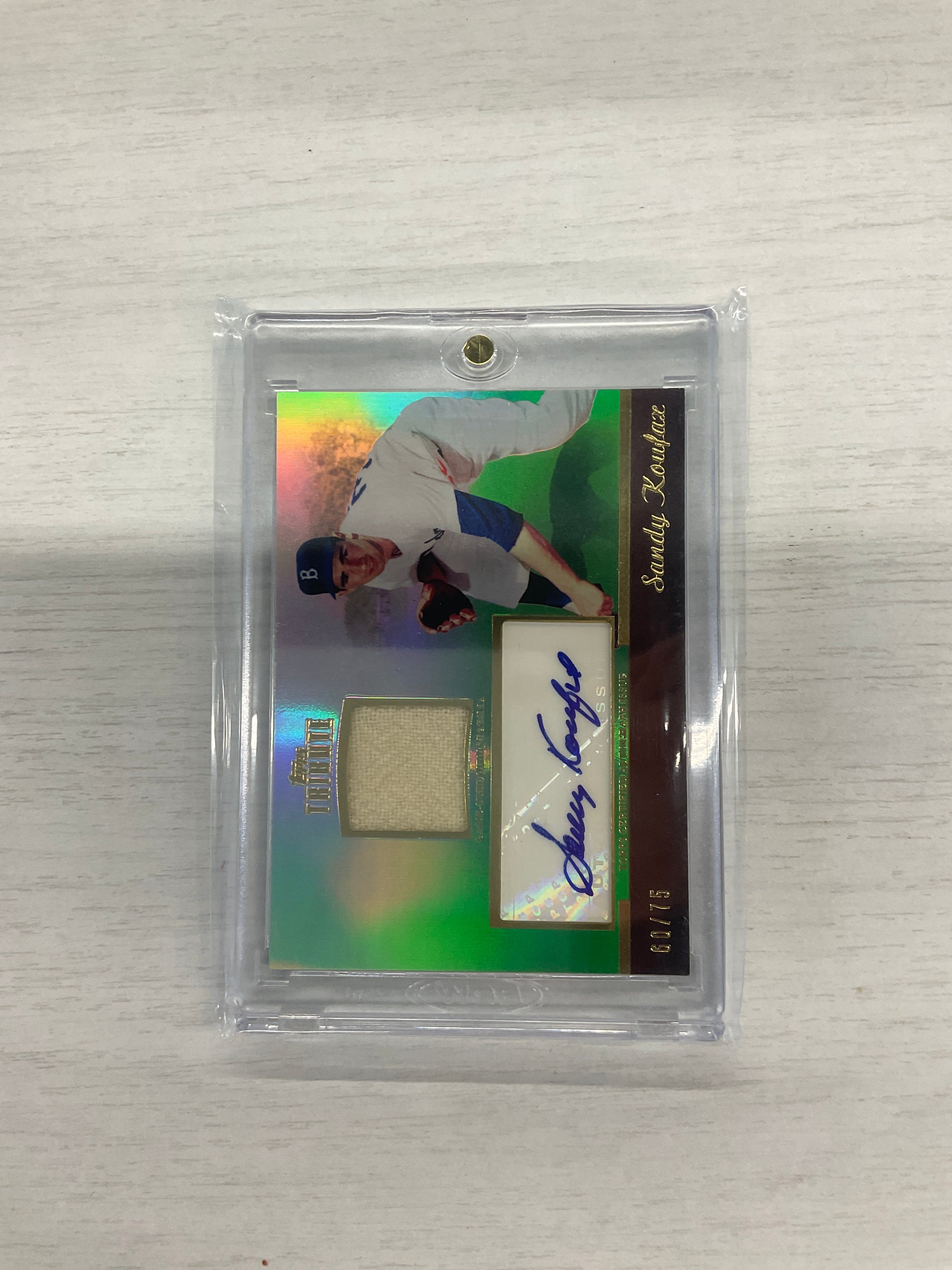 2001 Topps Triple Threads Sandy Koufax Patch Auto /75