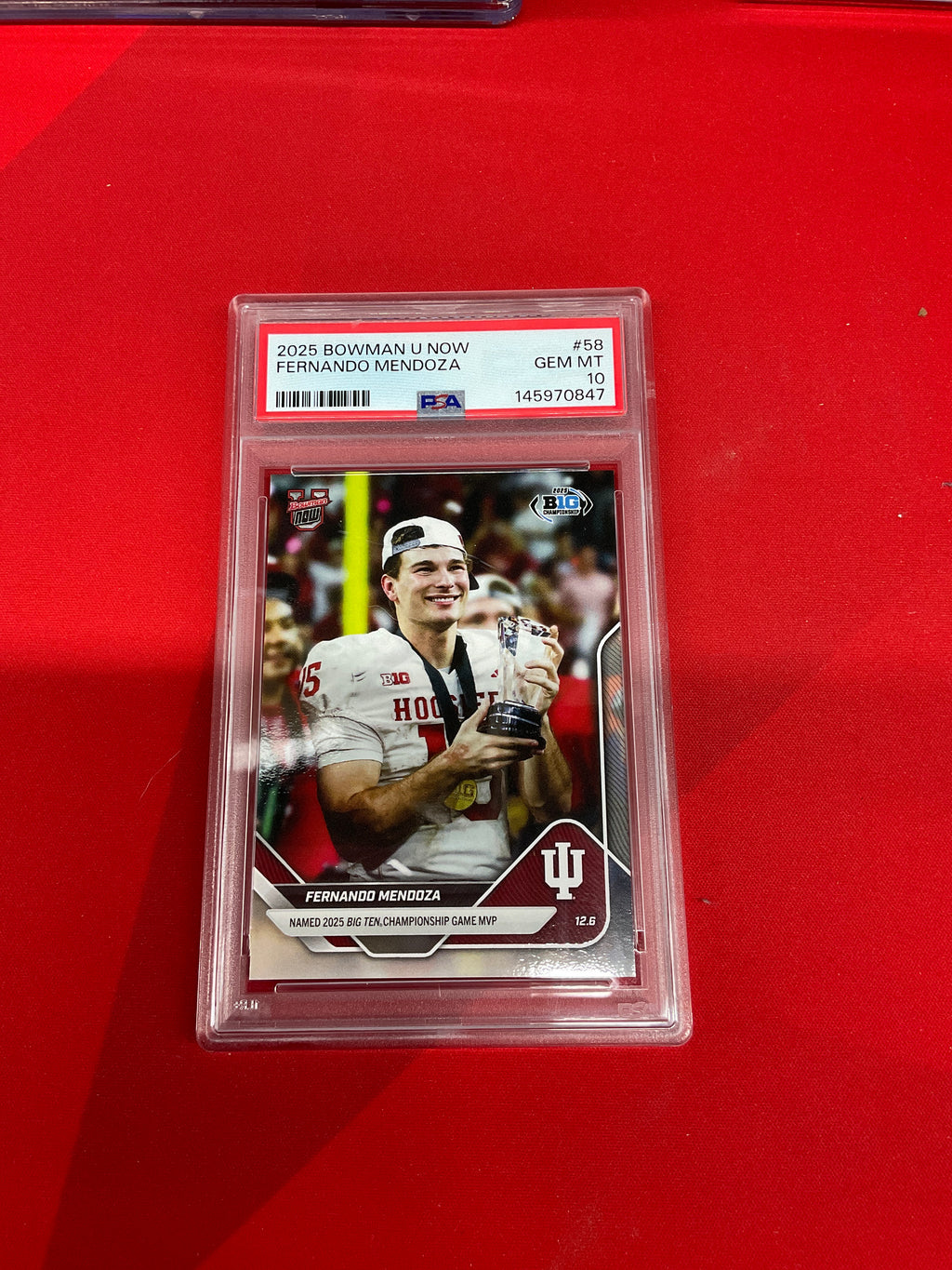 2025 Bowman U Now Fernando Mendoza Rookie #58 PSA 10 Indiana