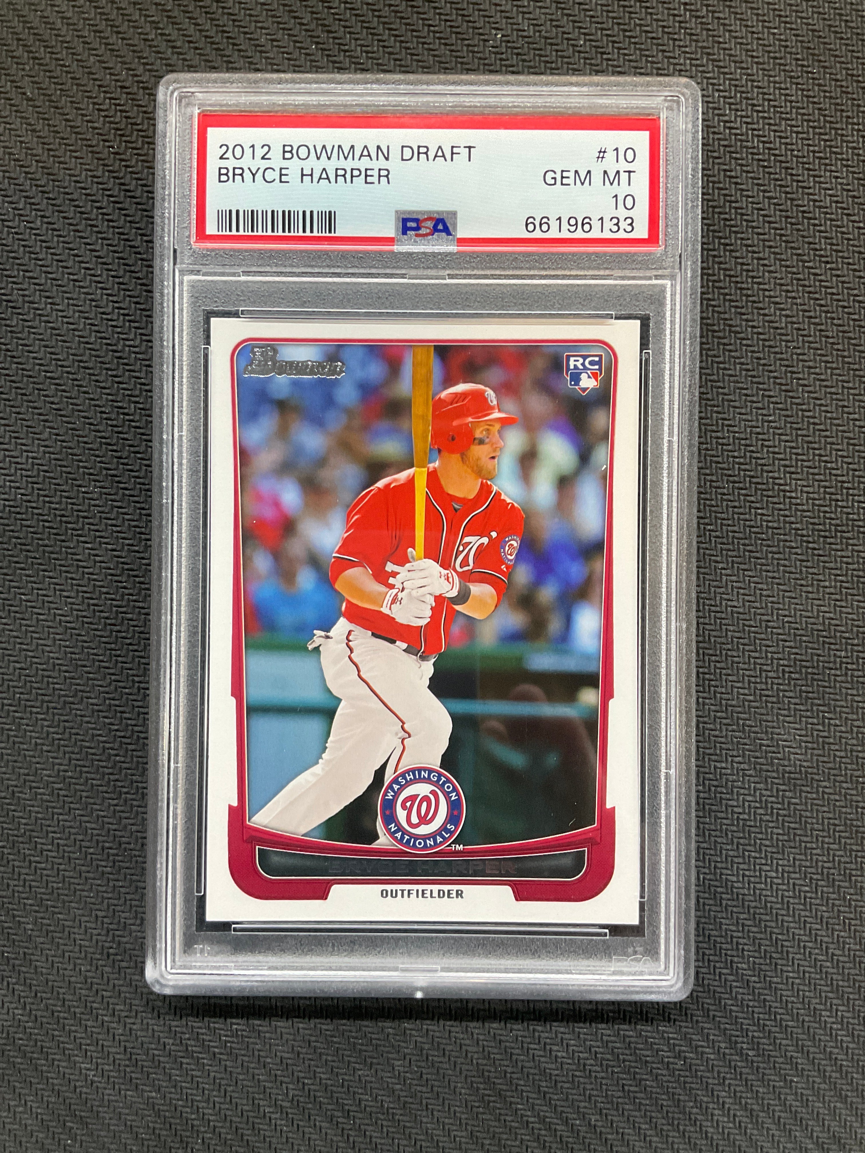 2012 Bowman Draft Bryce Haper #10 PSA 10 Nationals
