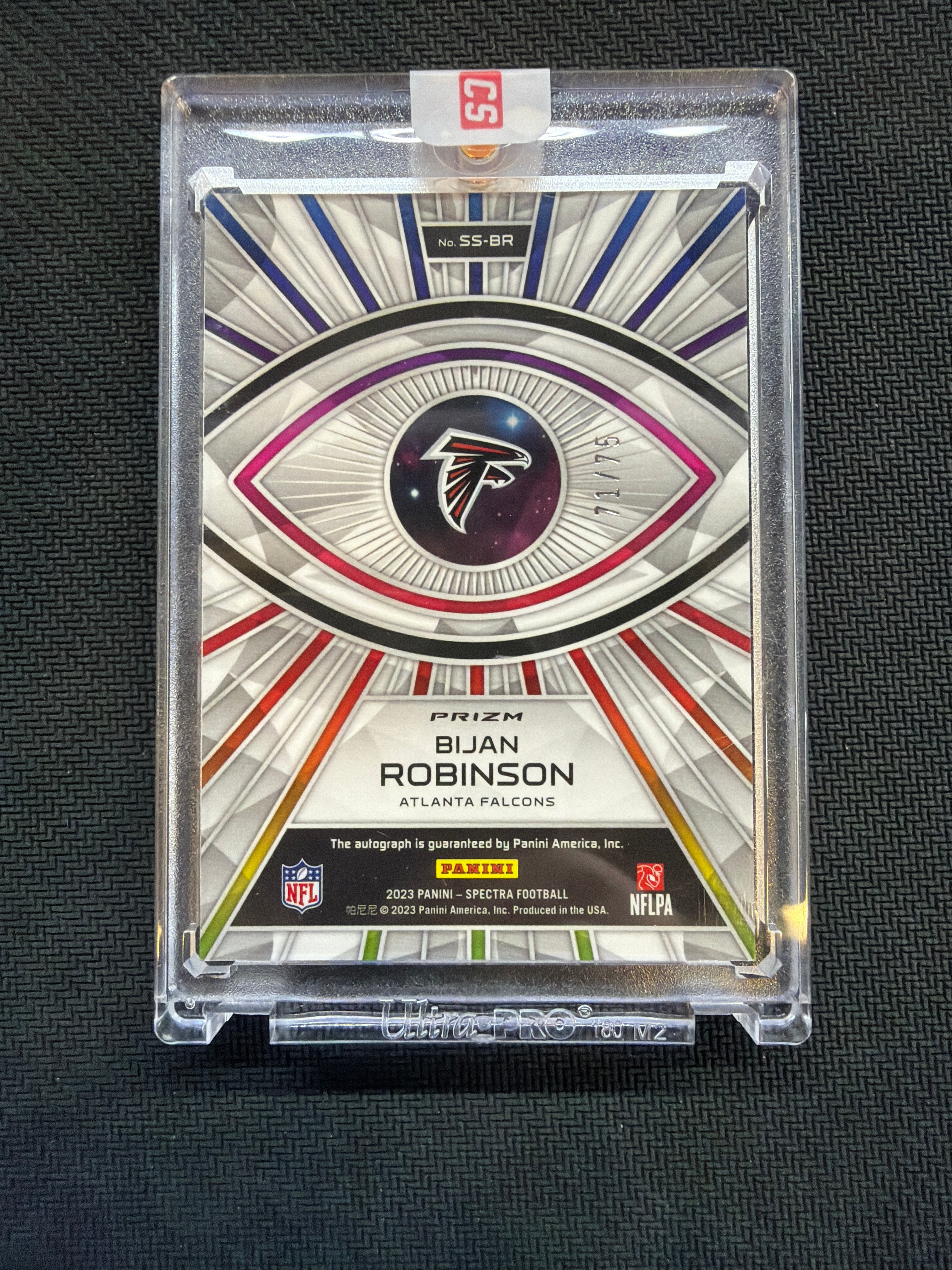 2023 Spectra Bijan Robinson Rookie Auto /75 Falcons Spectral