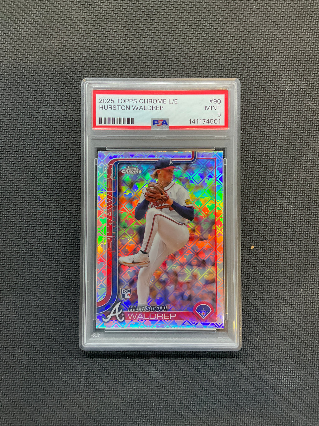 2025 Topps Chrome Logofractor Hurston Waldrep Rookie PSA 9