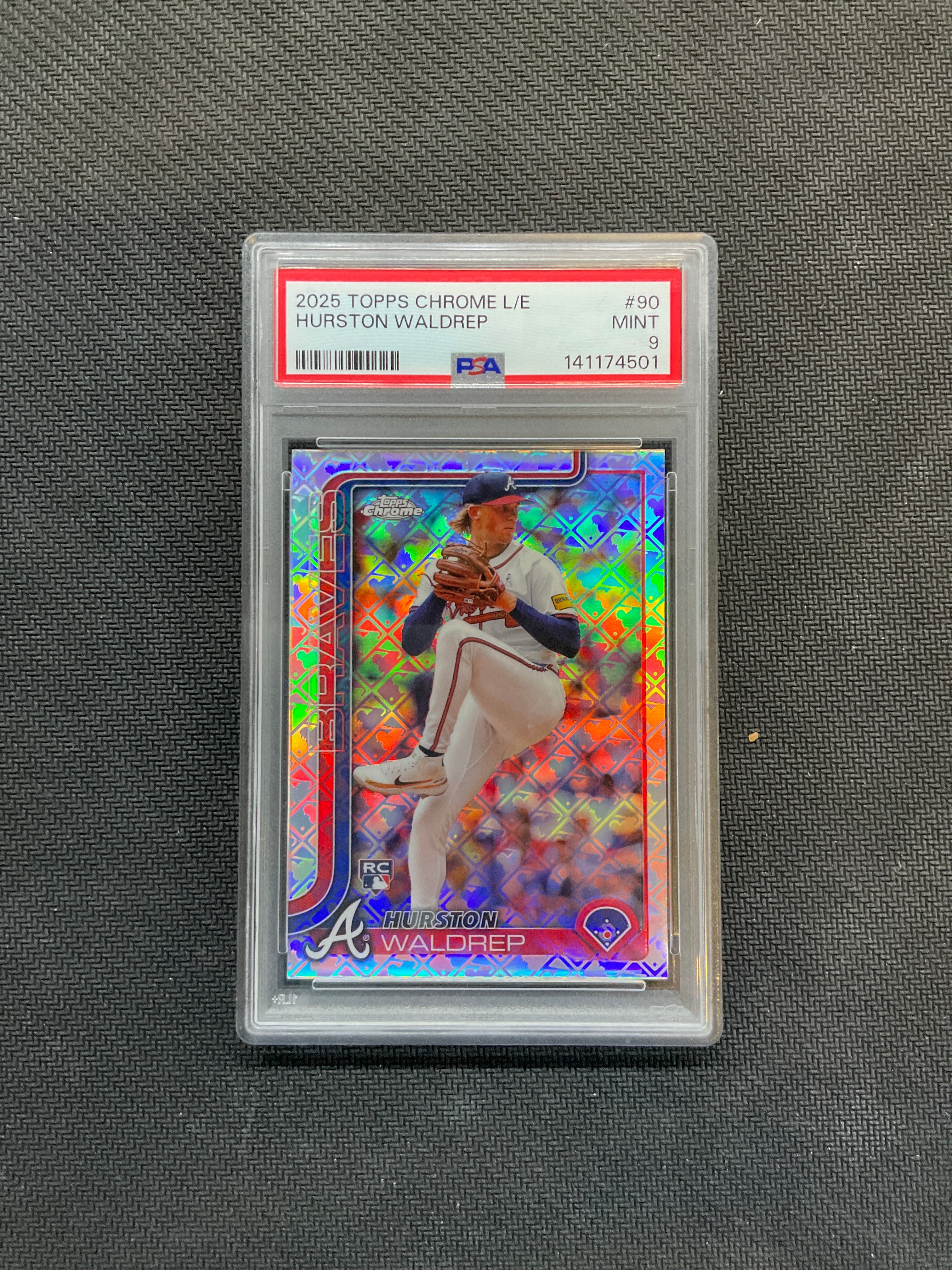 2025 Topps Chrome Logofractor Hurston Waldrep Rookie PSA 9