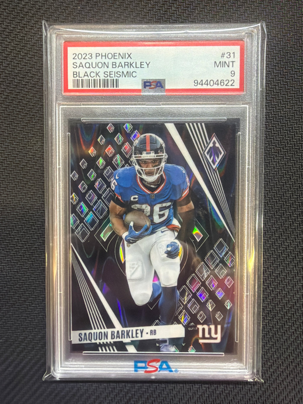 2023 Phoenix Saquon Barkley Black Seismic /10 PSA 9 622