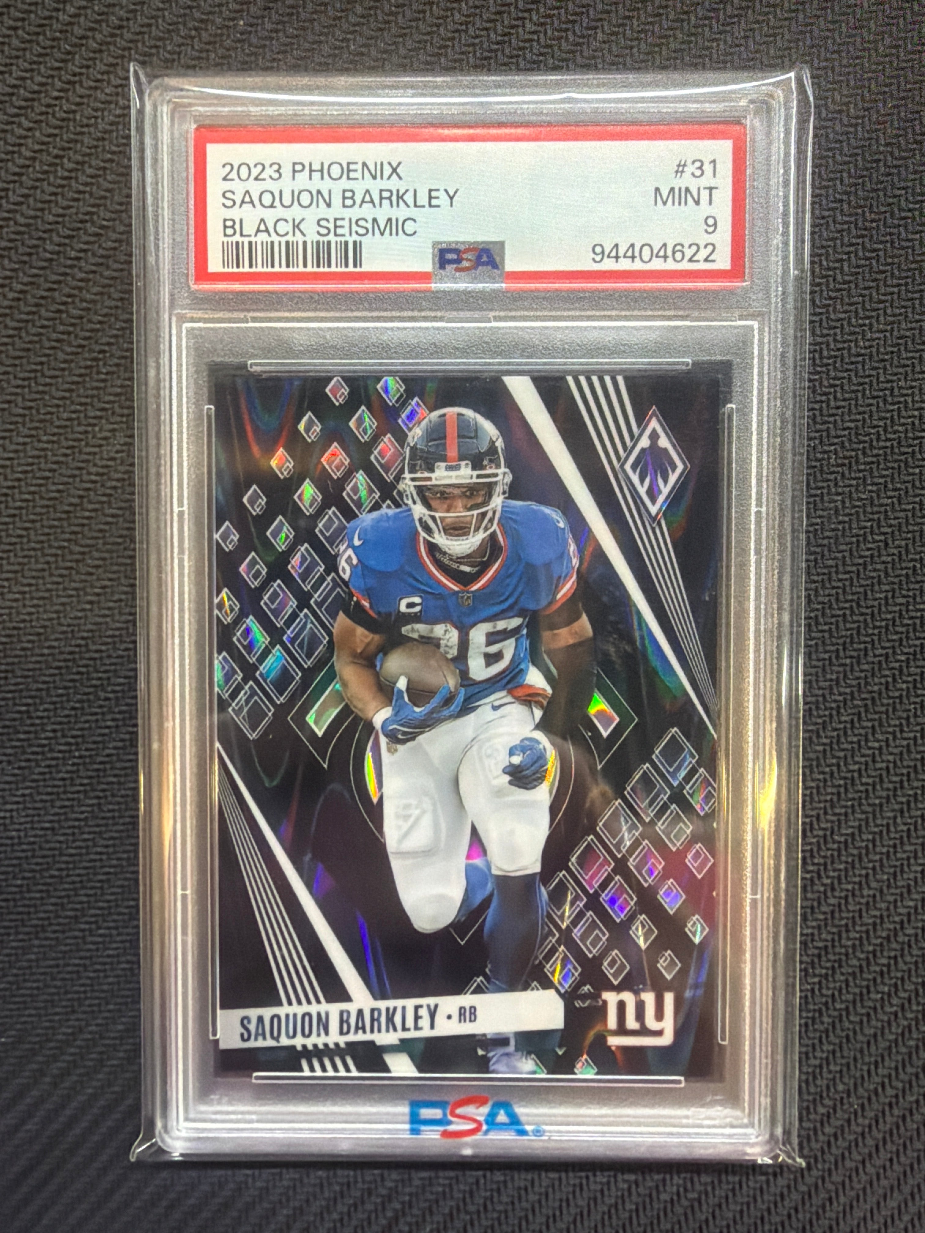 2023 Phoenix Saquon Barkley Black Seismic /10 PSA 9 622