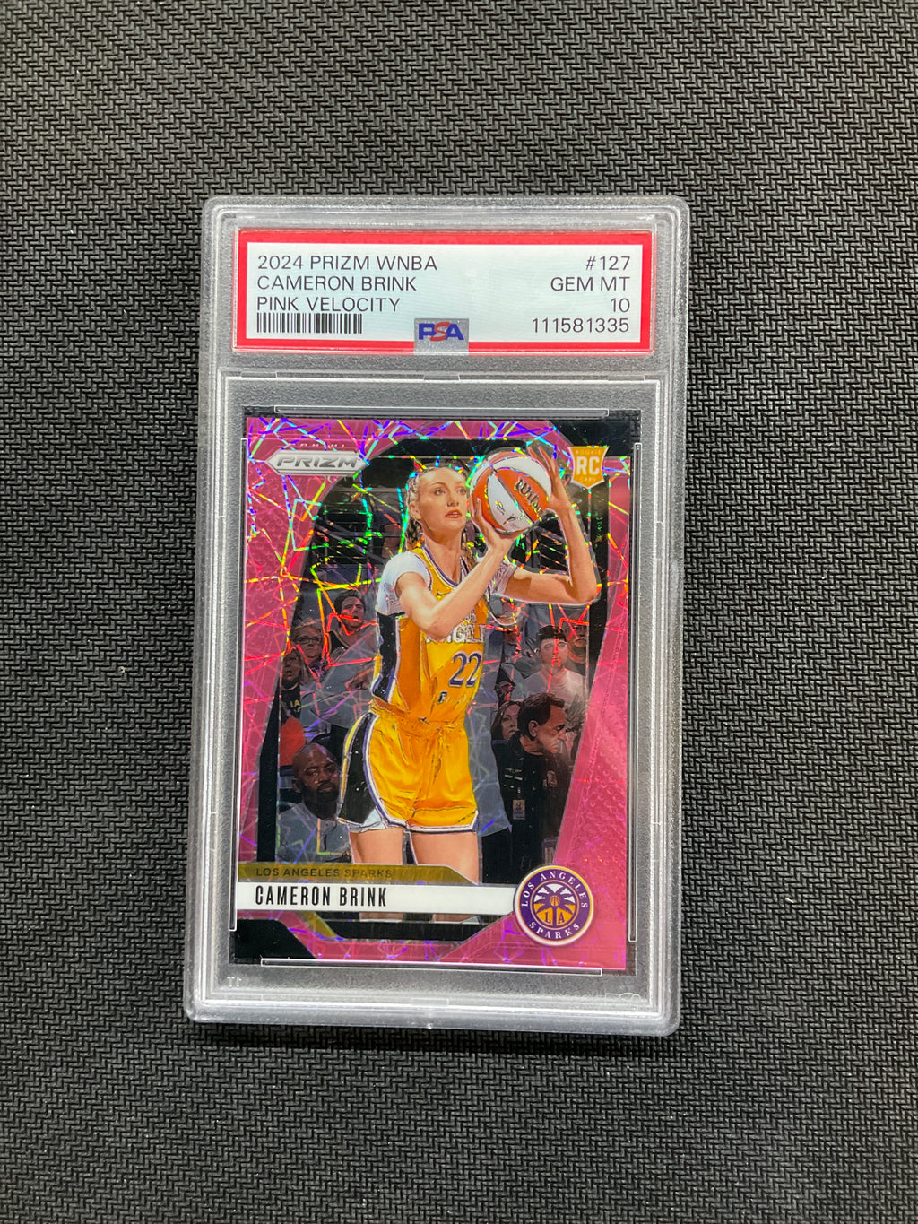 2024 Prizm WNBA Cameron Brink Pink Velocity /79 PSA 10