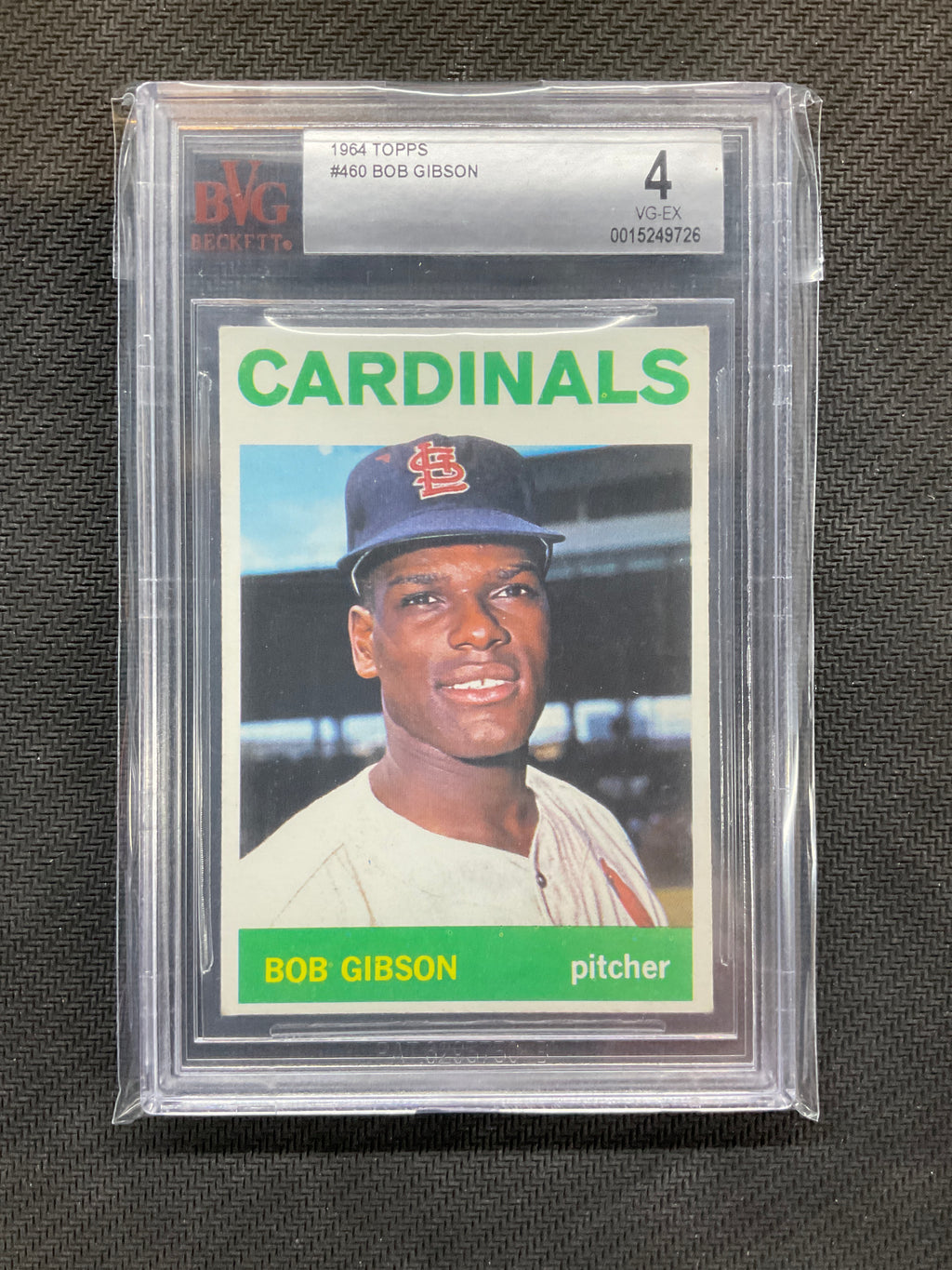 1964 Topps #460 Bob Gibson BVG 4 Cardinals