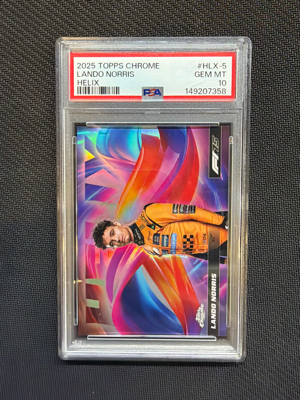 2025 Topps Chrome F1 Lando Norris Helix PSA 10 Mclaren