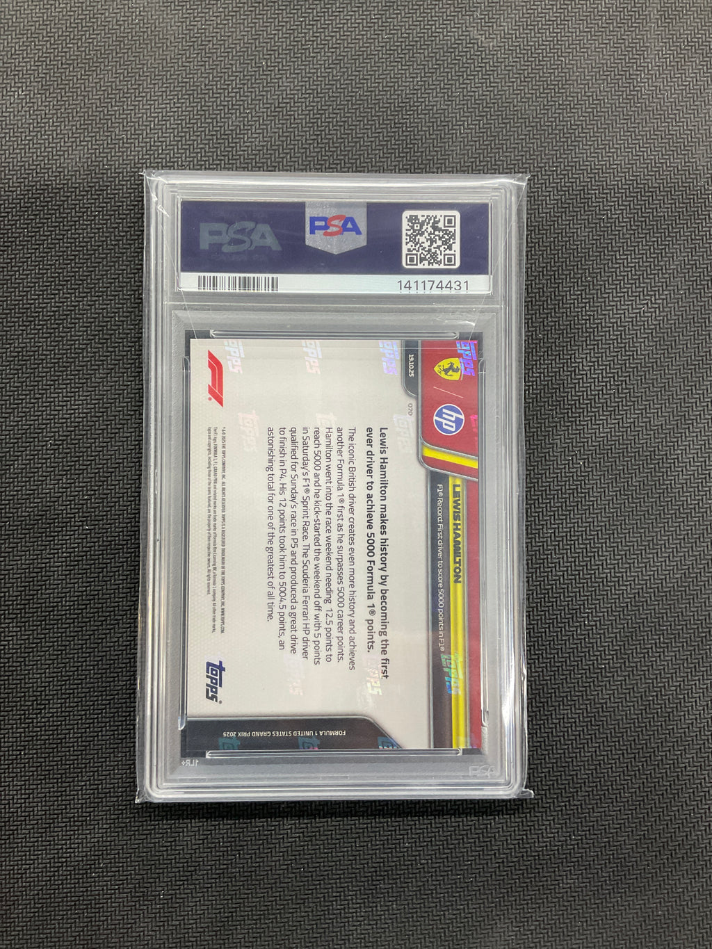 2025 Topps Now F1 Lewis Hamilton #70 PSA 10 Ferrari  431
