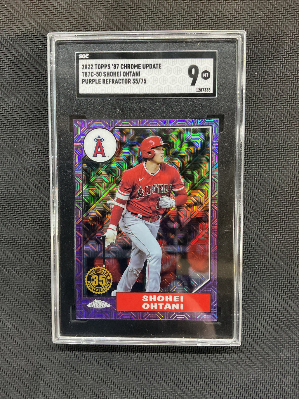 2022 Topps Update Shohei Ohtani Silver Pack Purple /75 SGC 9 #T87C-50 Angels