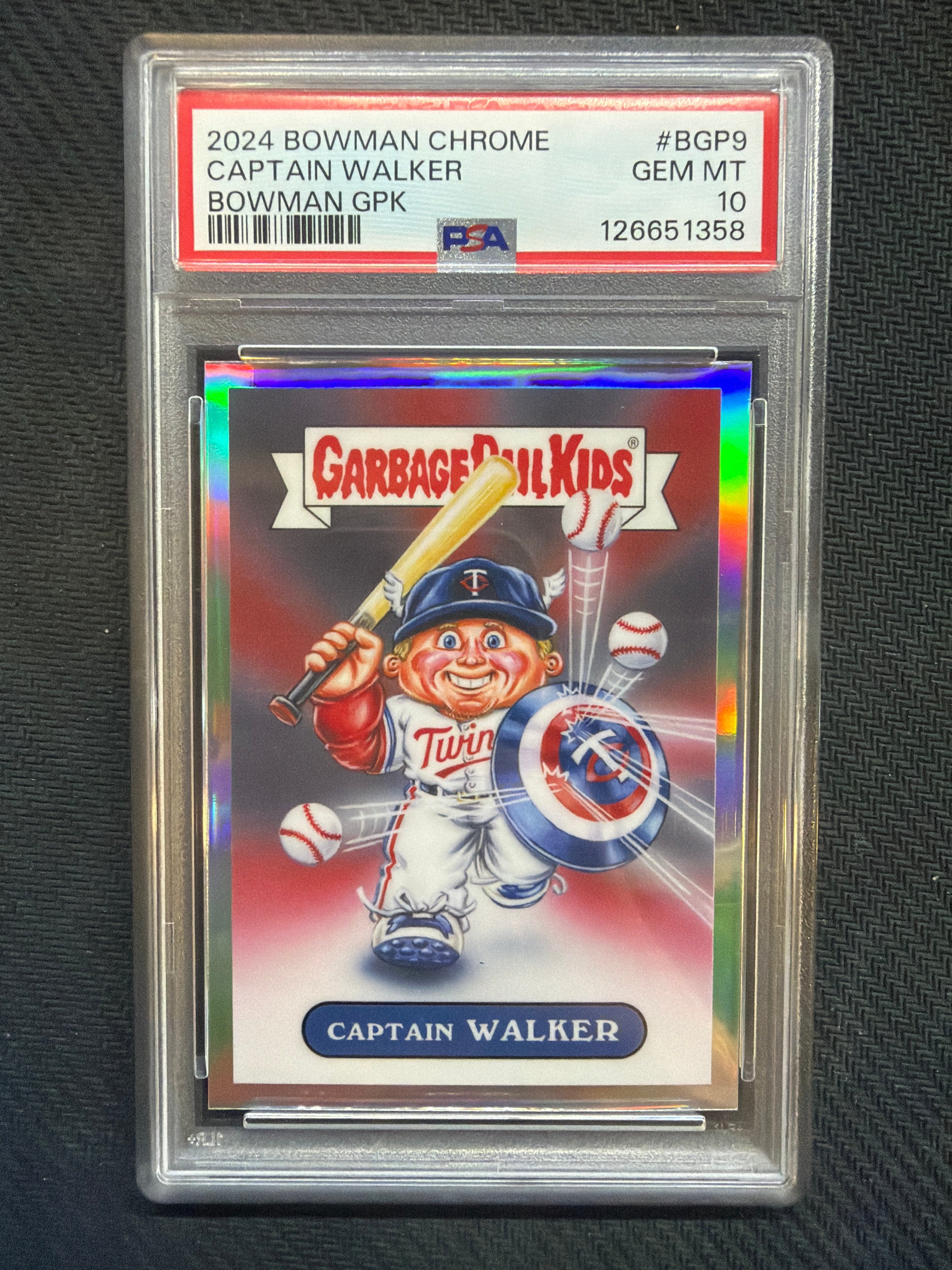 2024 Bowman Chrome Captain Walker Bowman GPK #BGP9 PSA 10 Twins