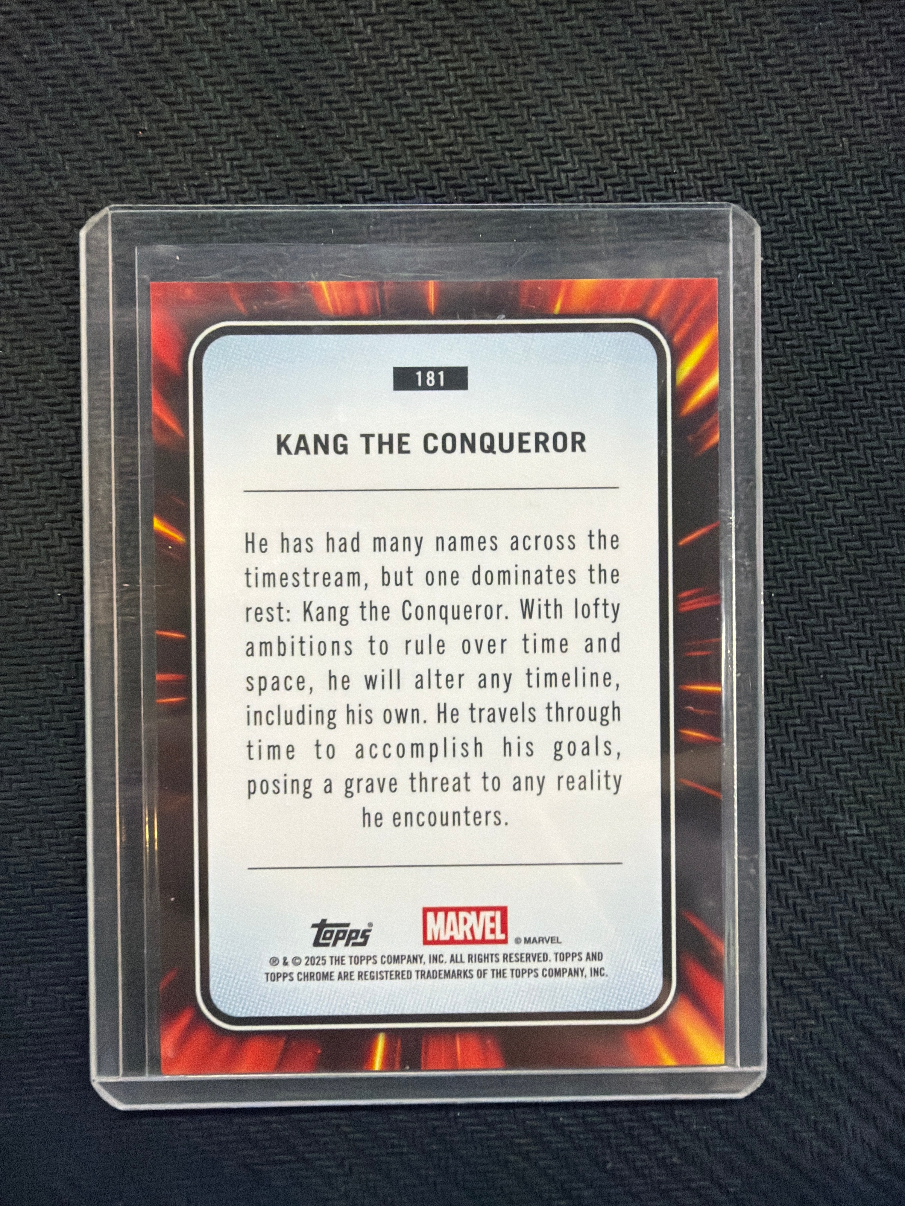 2025 Topps Chrome Marvel Sapphire Kang The Conqueror Green /99