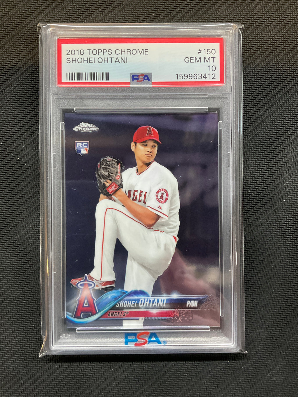 2018 Topps Chrome Shohei Ohtani Pitching #150 PSA 10 412