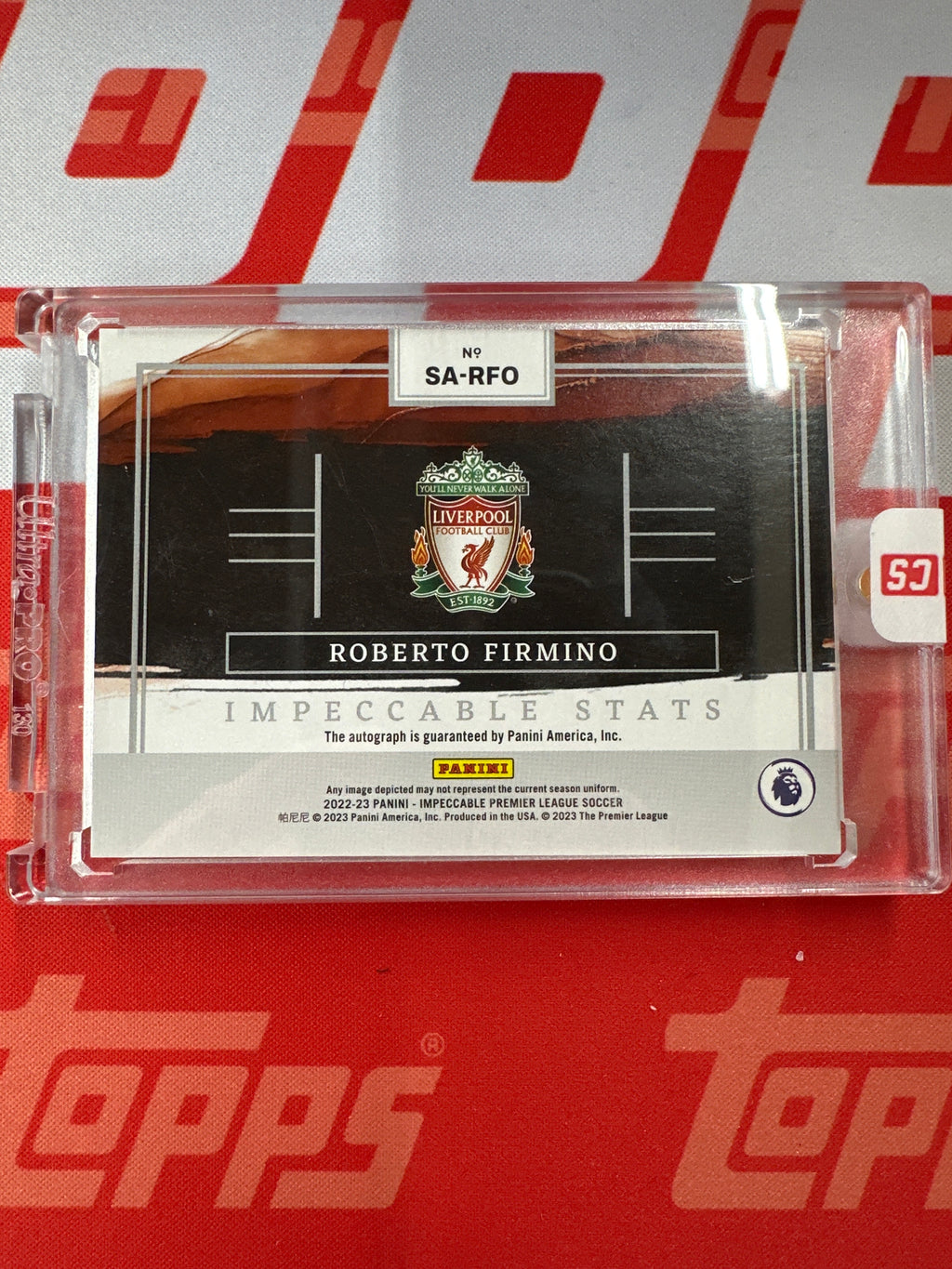 2022-23 Impeccable Roberto Firmino League Goals Auto /71