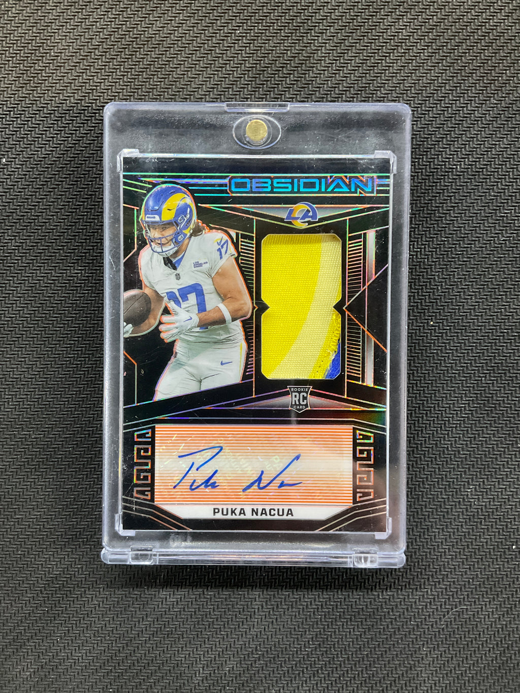 2023 Obsidian Puka Nacua Patch Auto /49 Rams