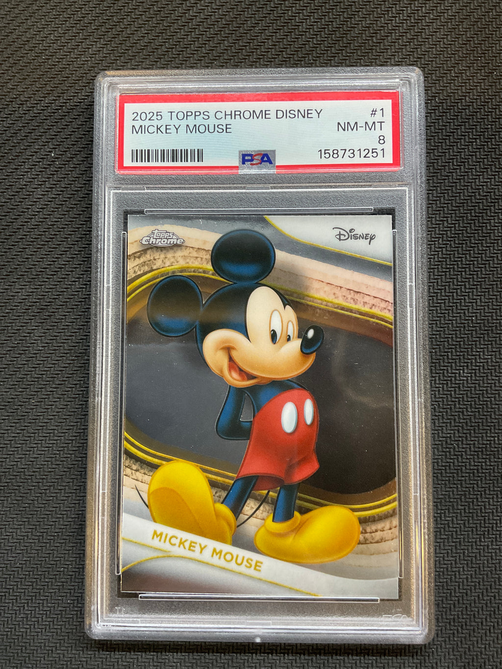 2025 Topps Chrome Disney Mickey Mouse PSA 8