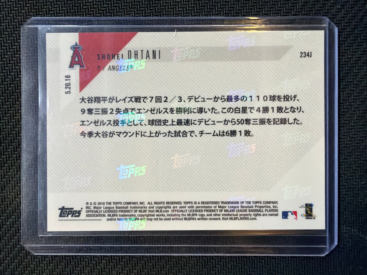 2018 Topps Now Shohei Ohtani Japanese #234J Rookie Angels