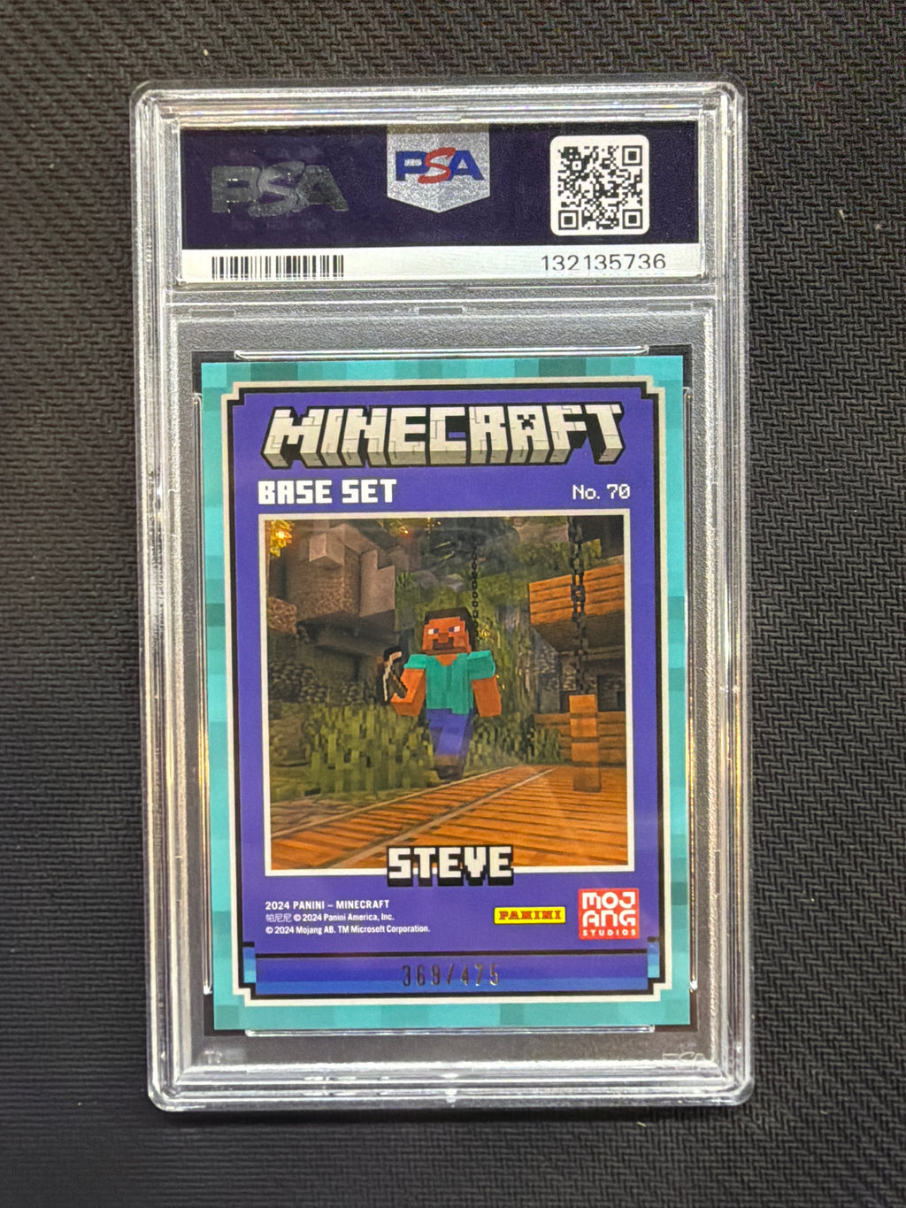 2024 Panini Minecraft Steve Iron /475 PSA 9