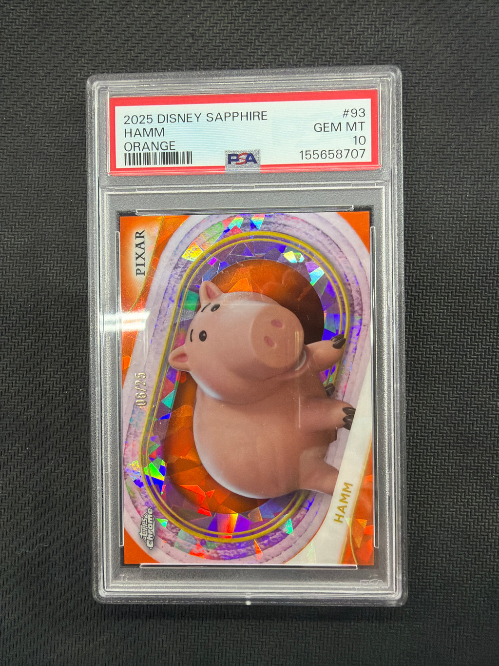 2025 Topps Chrome Disney Sapphire Hamm Orange /25 PSA 10 #93 707
