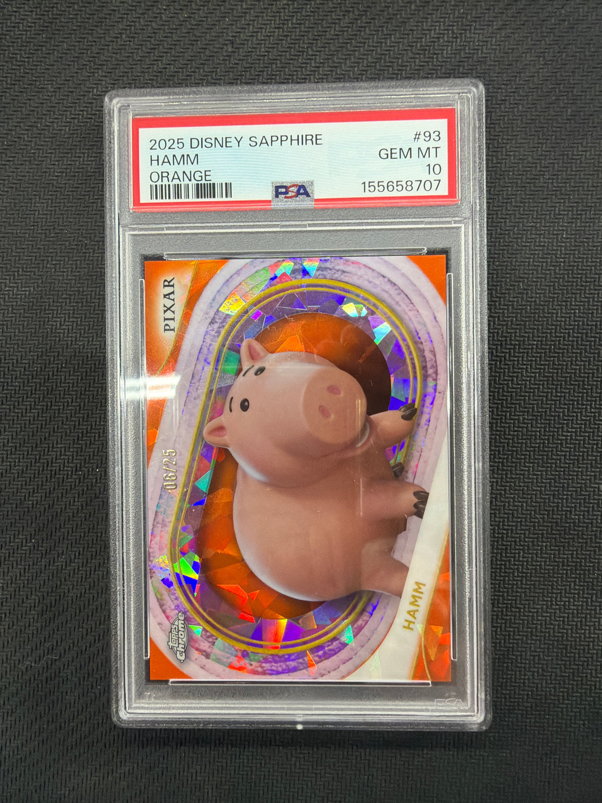 2025 Topps Chrome Disney Sapphire Hamm Orange /25 PSA 10 #93 707