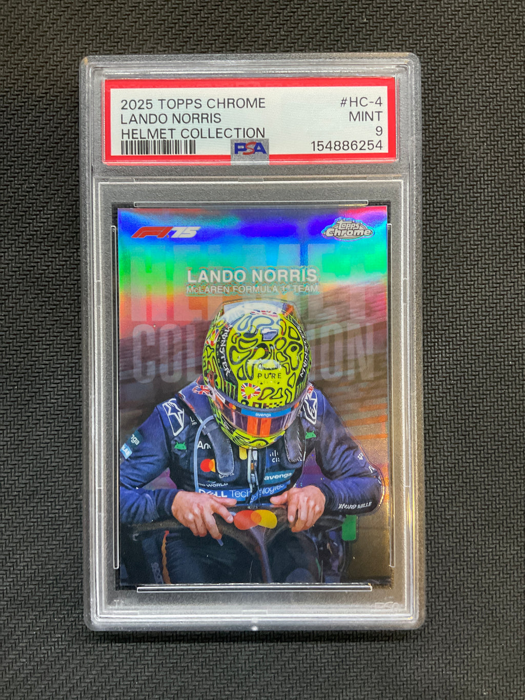2025 Topps Chrome Lando Norris Helmet Collection PSA 9