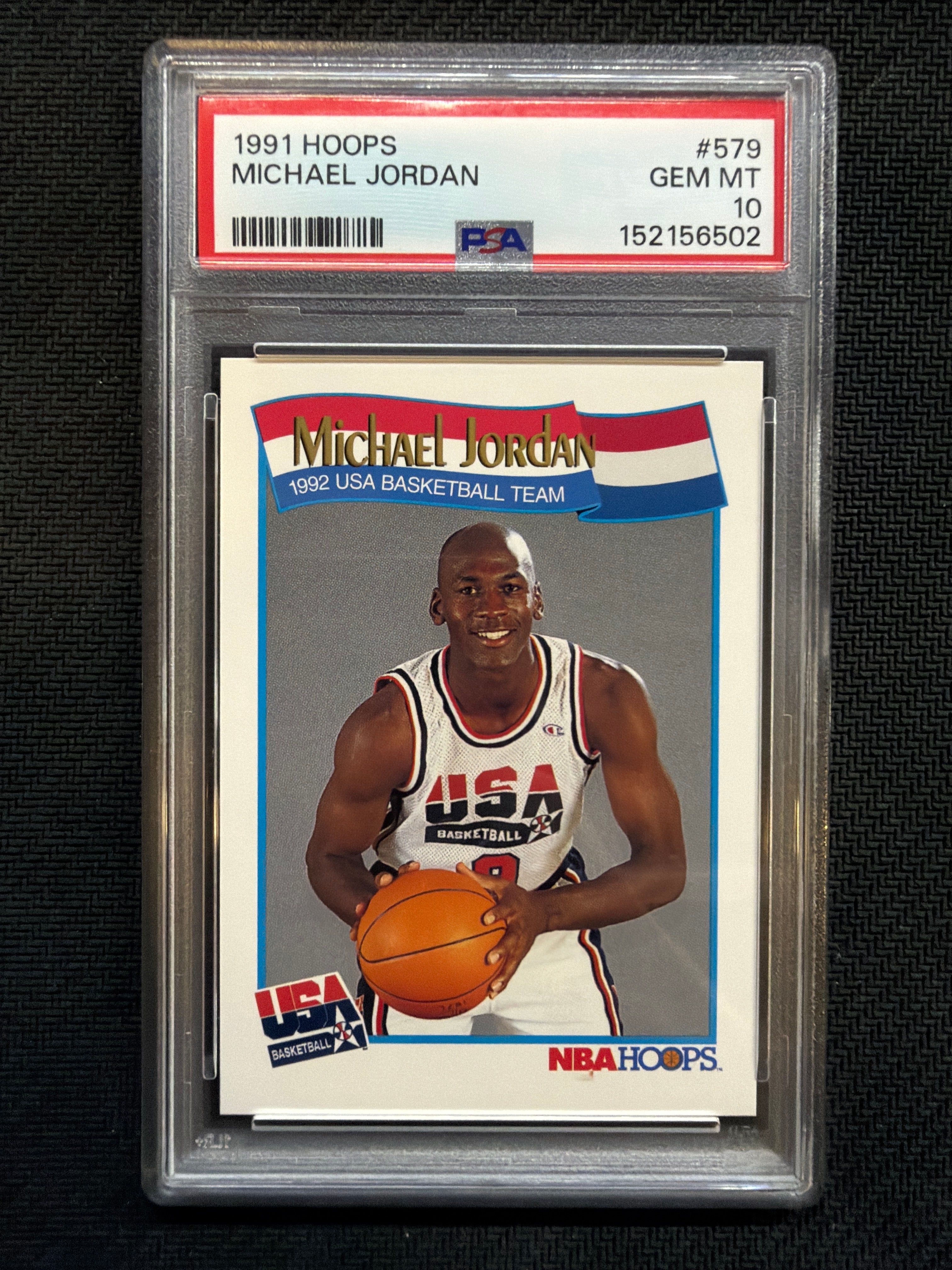 1991 Hoops Michael Jordam USA #579 PSA 10 Bulls 502