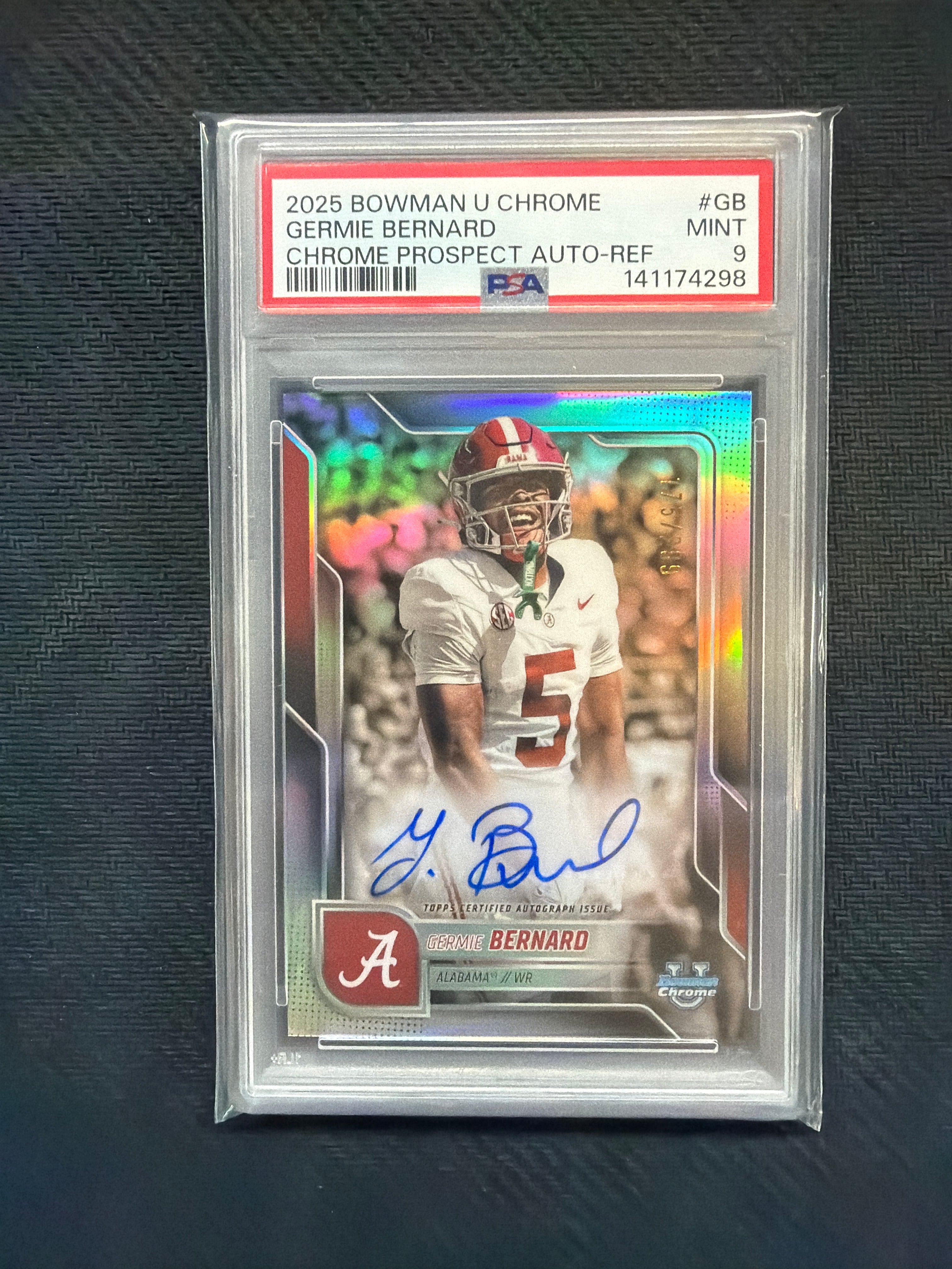 2025 Bowman U Chrome Germie Bernard Auto /299 PSA 9 Alabama
