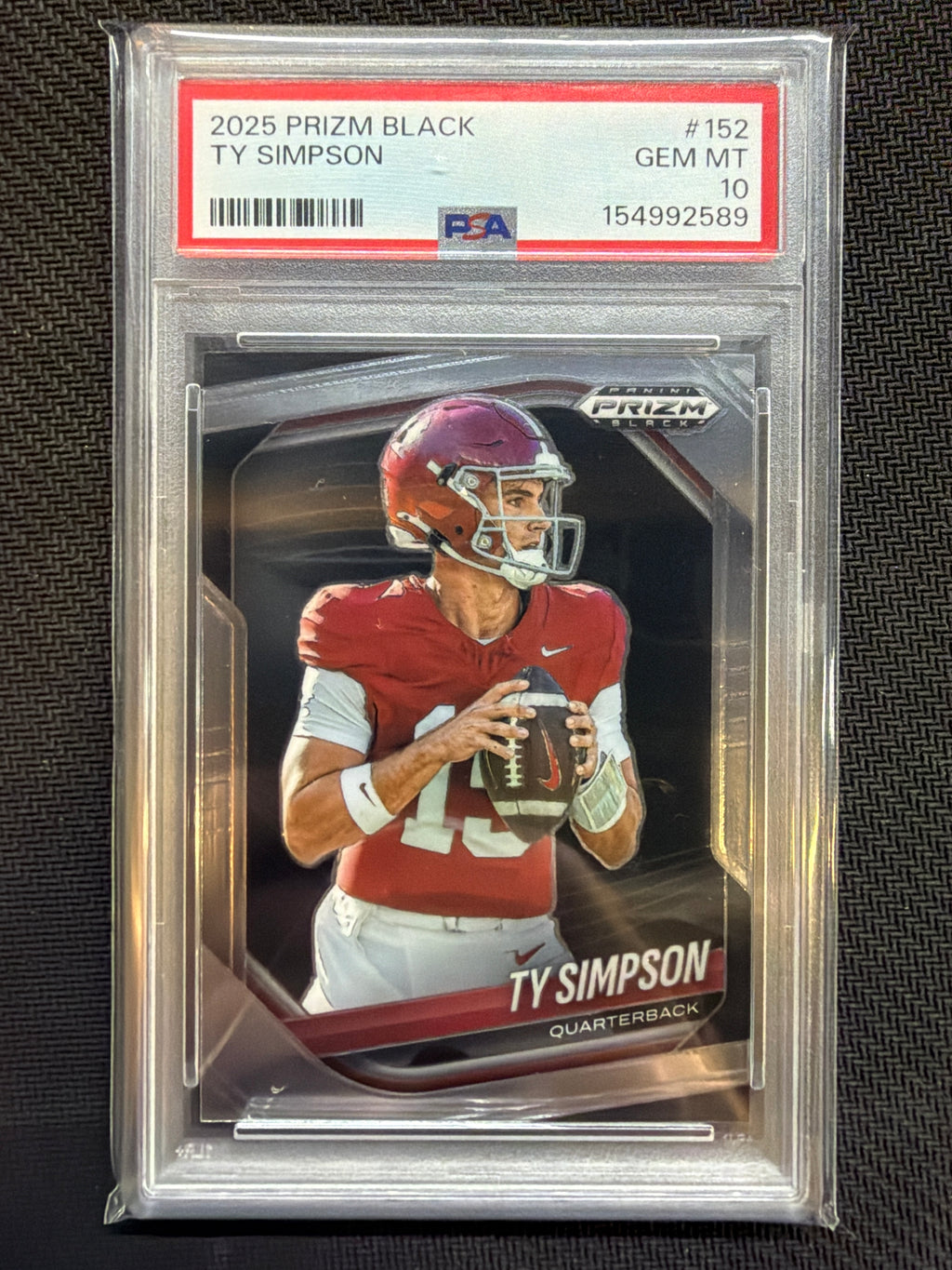 2025 Prizm Black Ty Simpson #152 PSA 10 Alabama